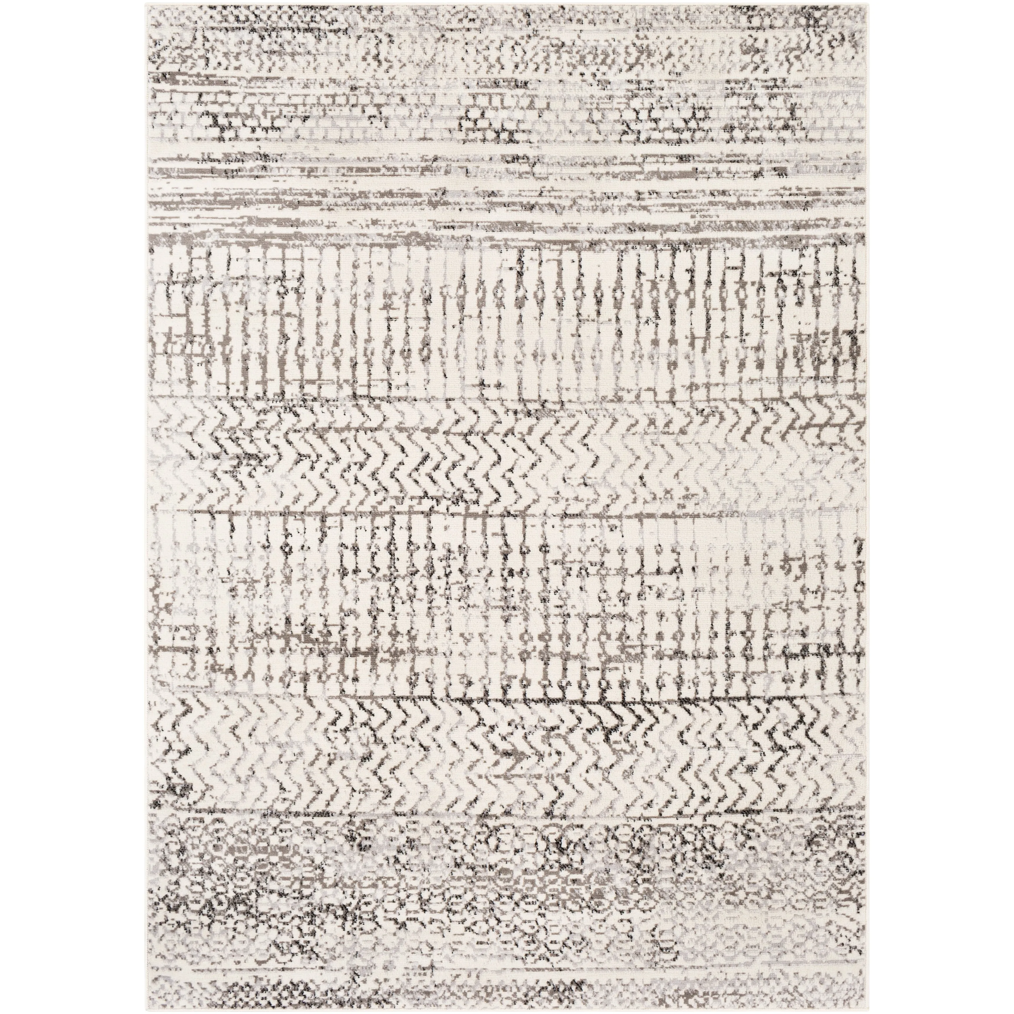 Levin Distressed Moroccan Stripe Area Rug