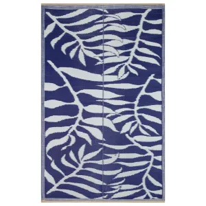 Lightweight Indoor Outdoor Reversible Area Rug -5.9 x 8.9 Feet - Leaf Pattern - N/A