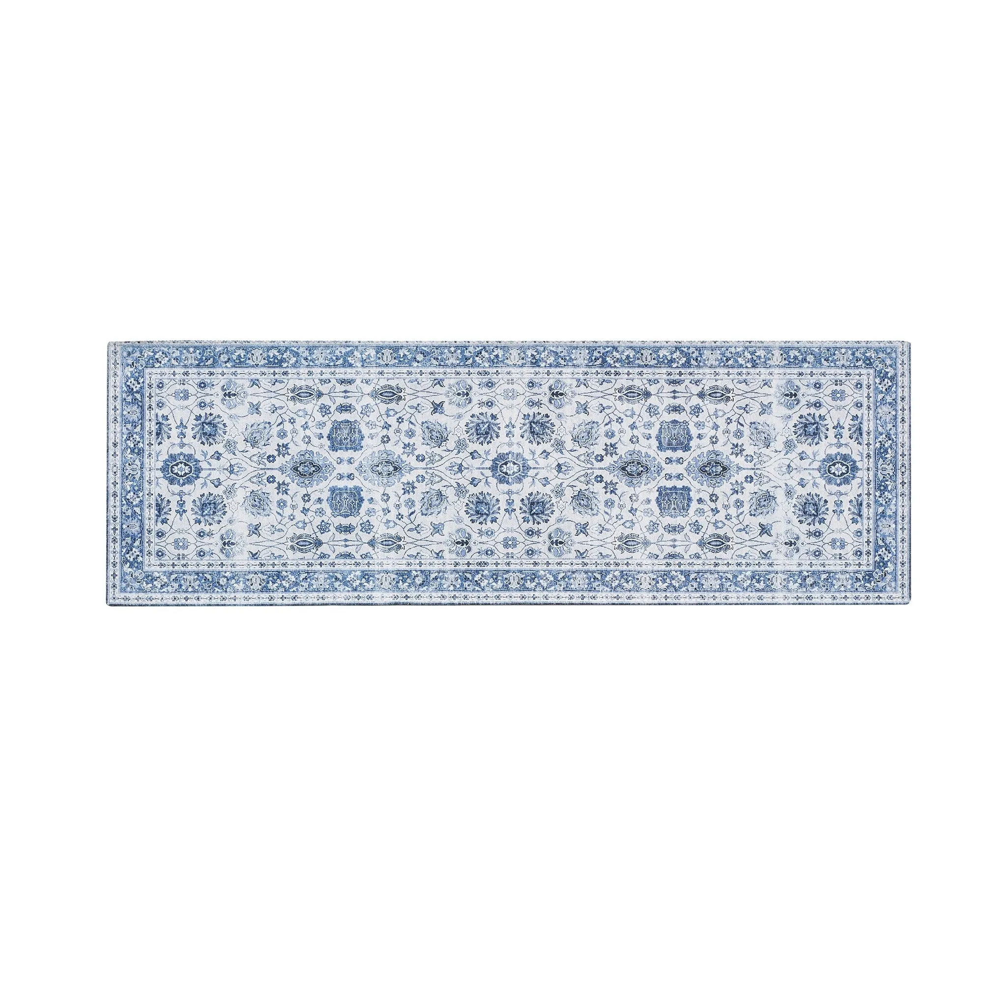 Linery & Co. Machine Washable Slip Resistant Vintage Medallion Patterned Accent Rugs