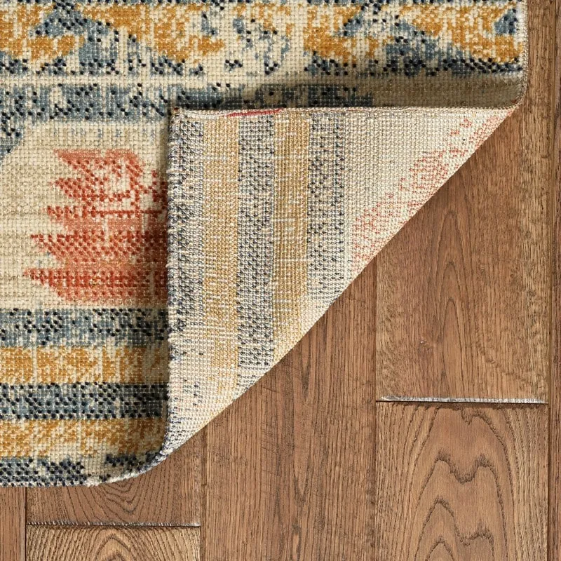 Linon Great Zero Barlow Bohemian Ivory/Rust Area Rug
