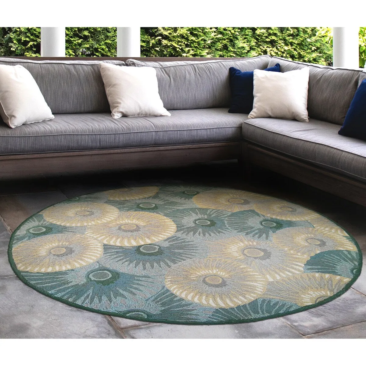Liora Manne Capri Pleated Inkcap Indoor/Outdoor Rug