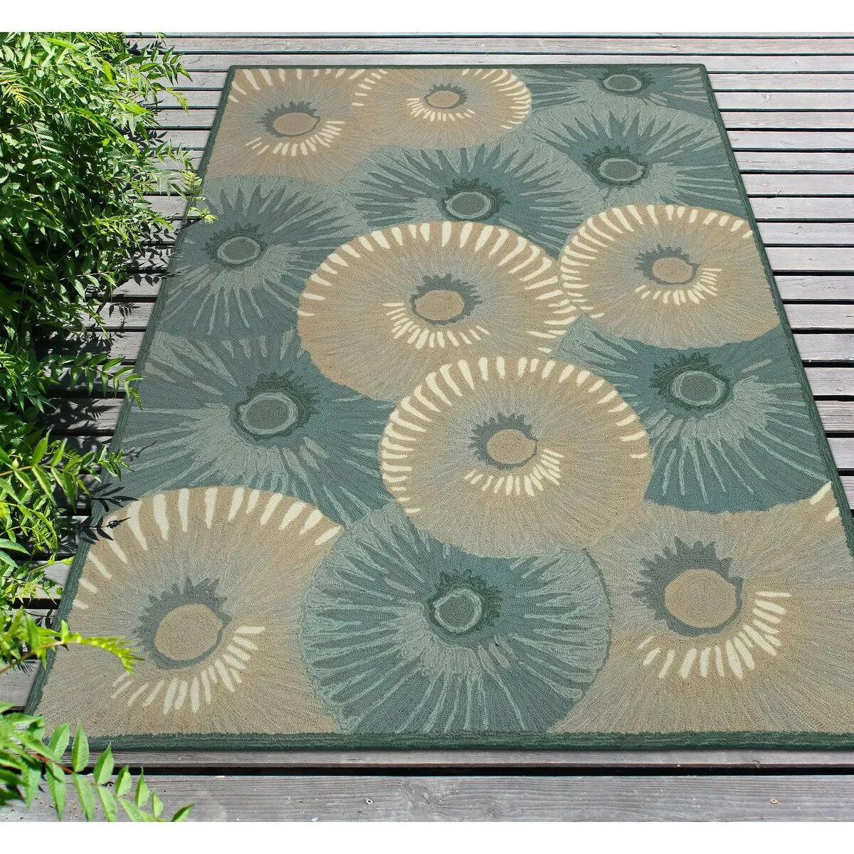 Liora Manne Capri Pleated Inkcap Indoor/Outdoor Rug