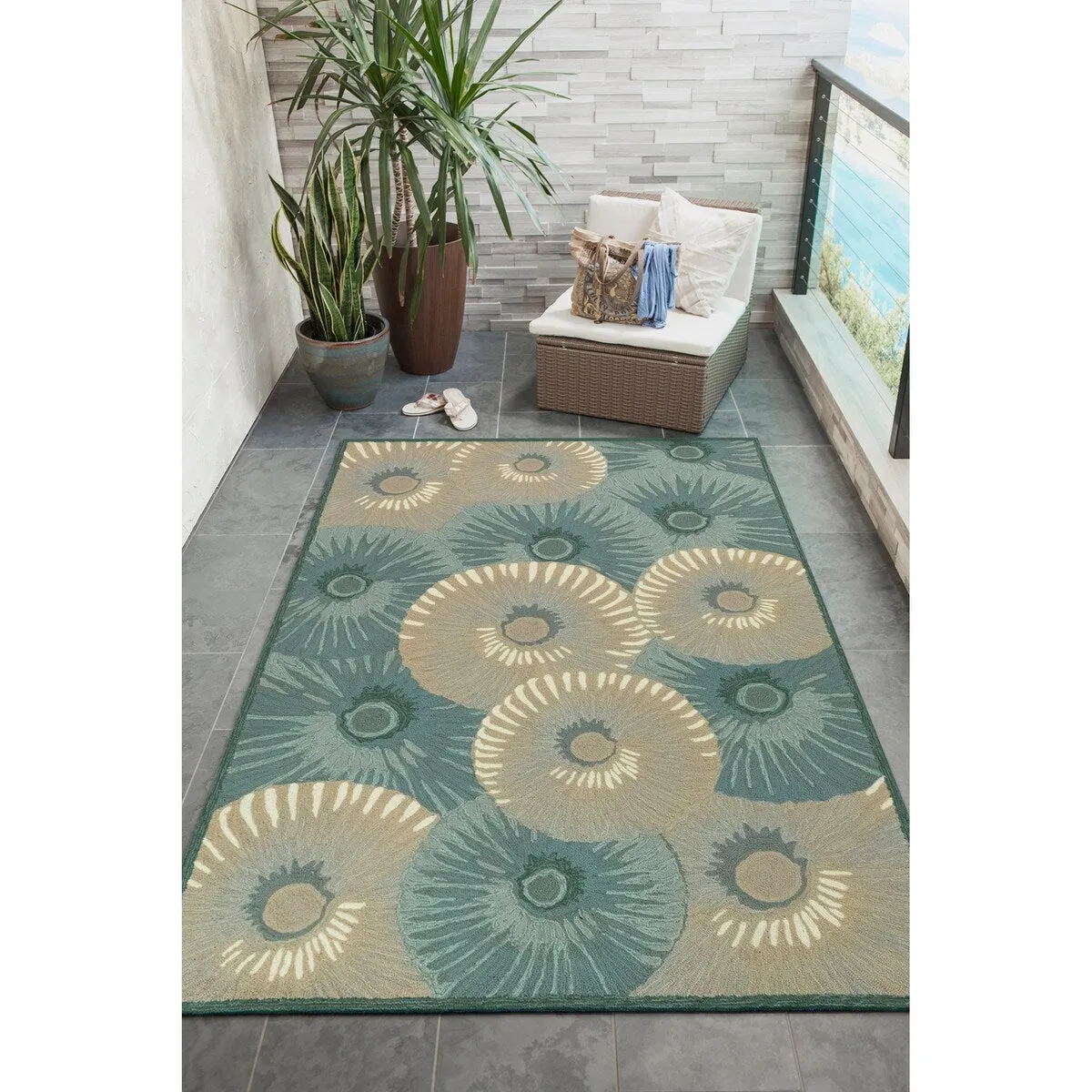 Liora Manne Capri Pleated Inkcap Indoor/Outdoor Rug