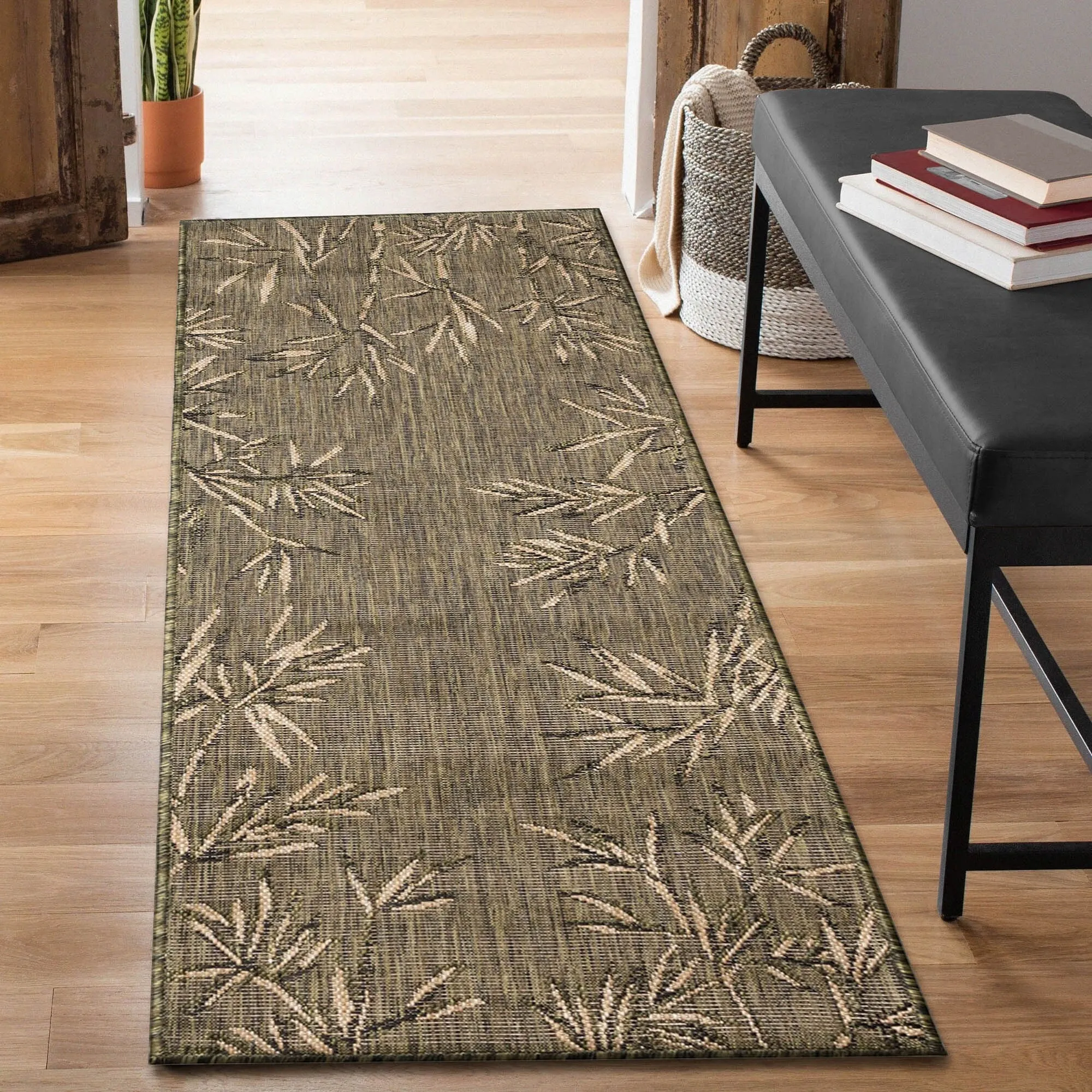 Liora Manne Carmel Bamboo Border Indoor/Outdoor Rug