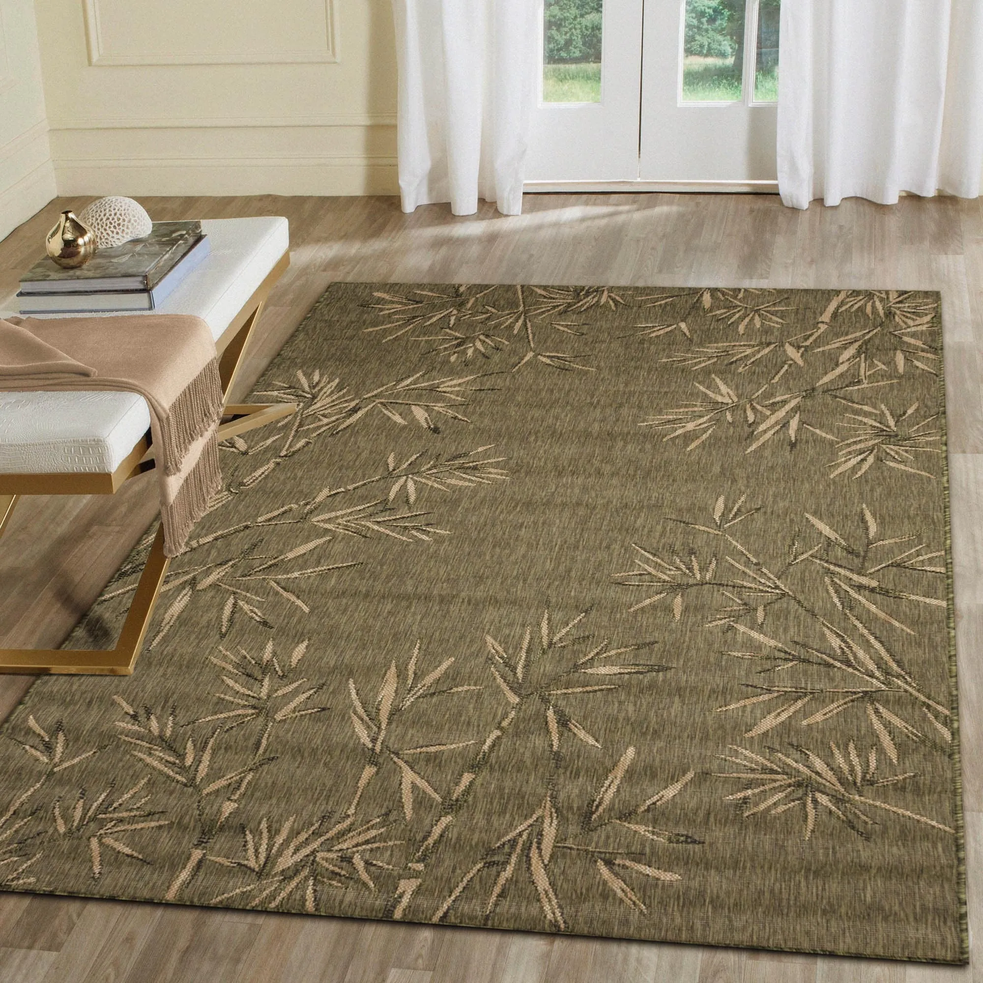 Liora Manne Carmel Bamboo Border Indoor/Outdoor Rug
