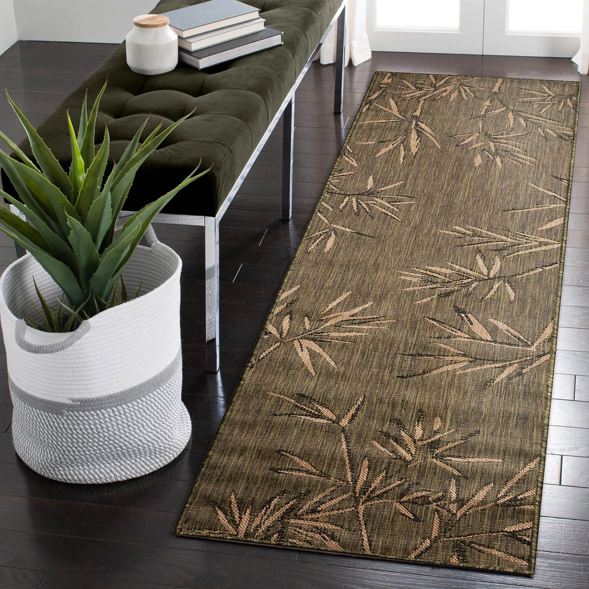 Liora Manne Carmel Bamboo Border Indoor/Outdoor Rug