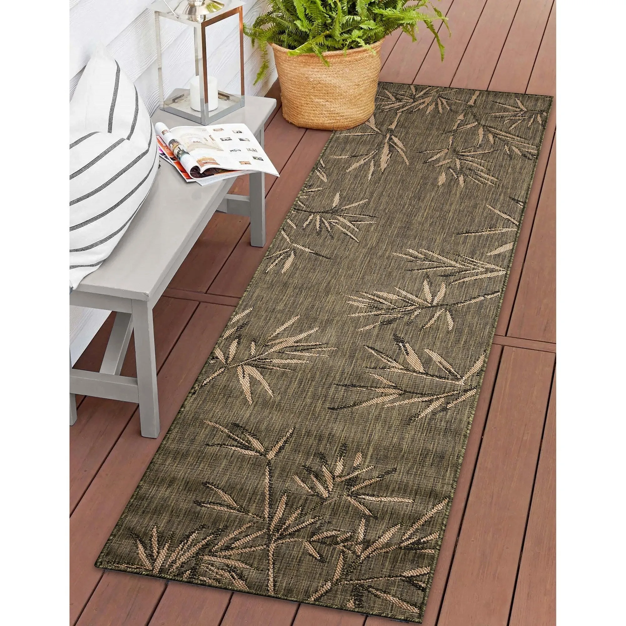 Liora Manne Carmel Bamboo Border Indoor/Outdoor Rug