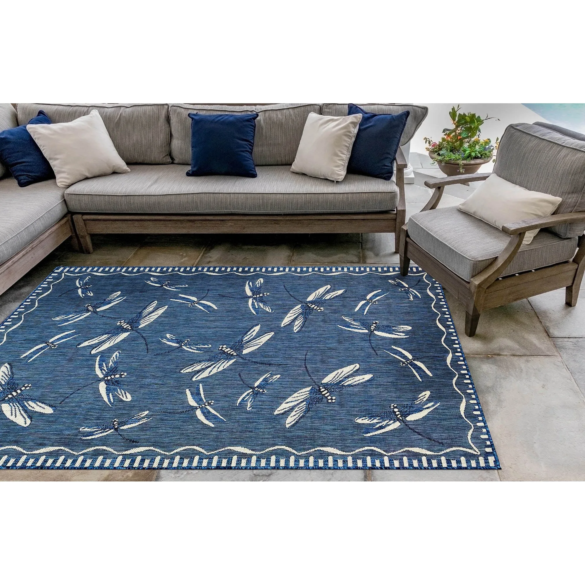 Liora Manne Carmel Dragonfly Indoor/Outdoor Rug