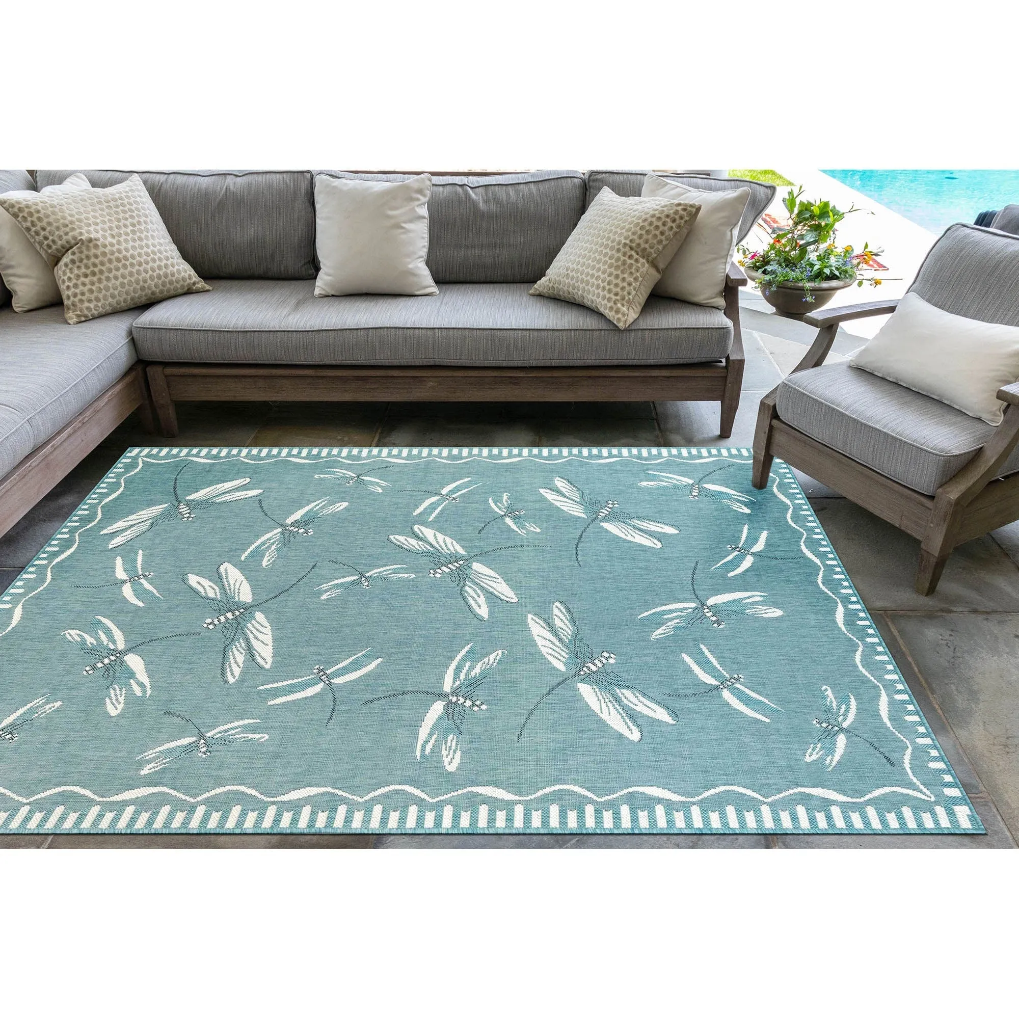 Liora Manne Carmel Dragonfly Indoor/Outdoor Rug