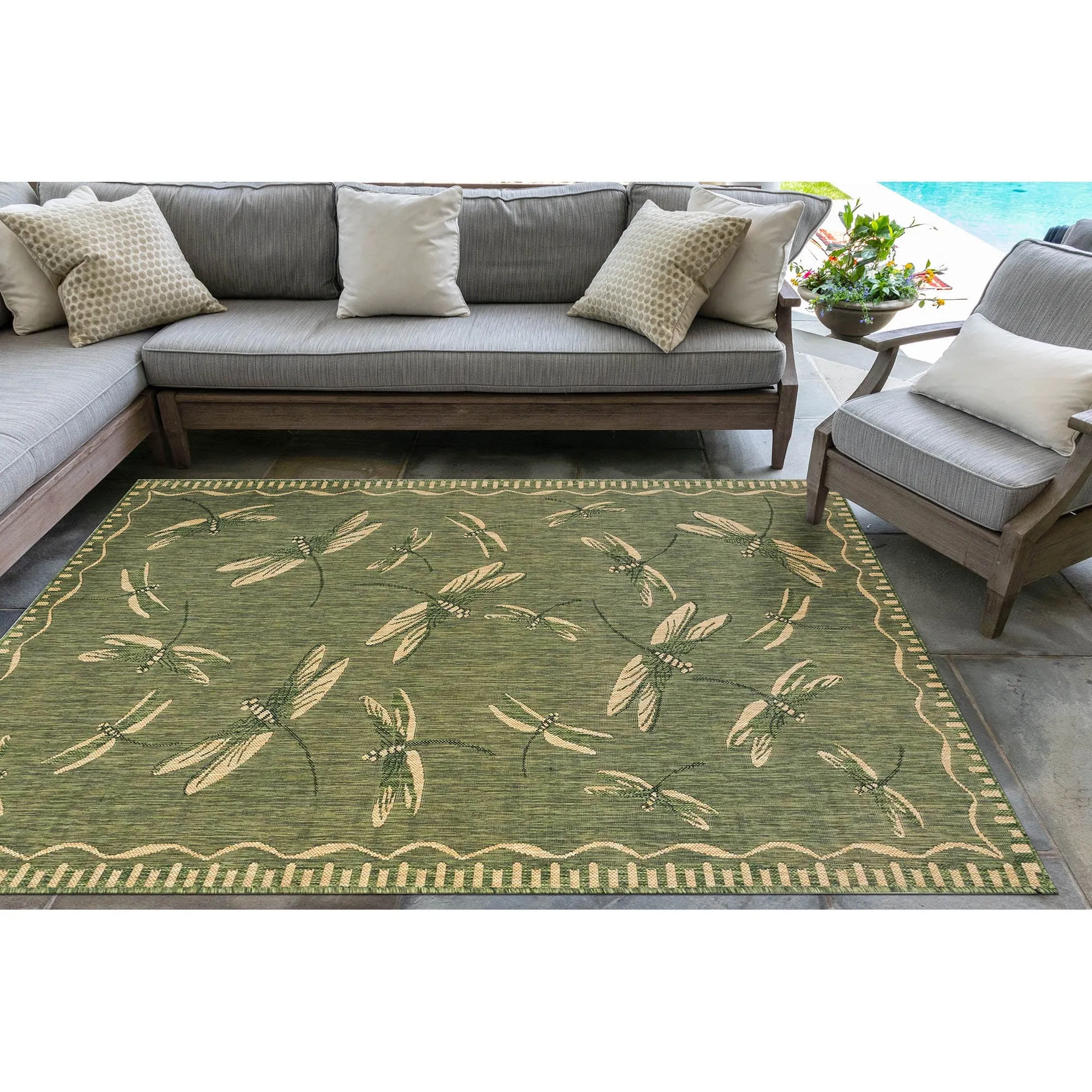 Liora Manne Carmel Dragonfly Indoor/Outdoor Rug