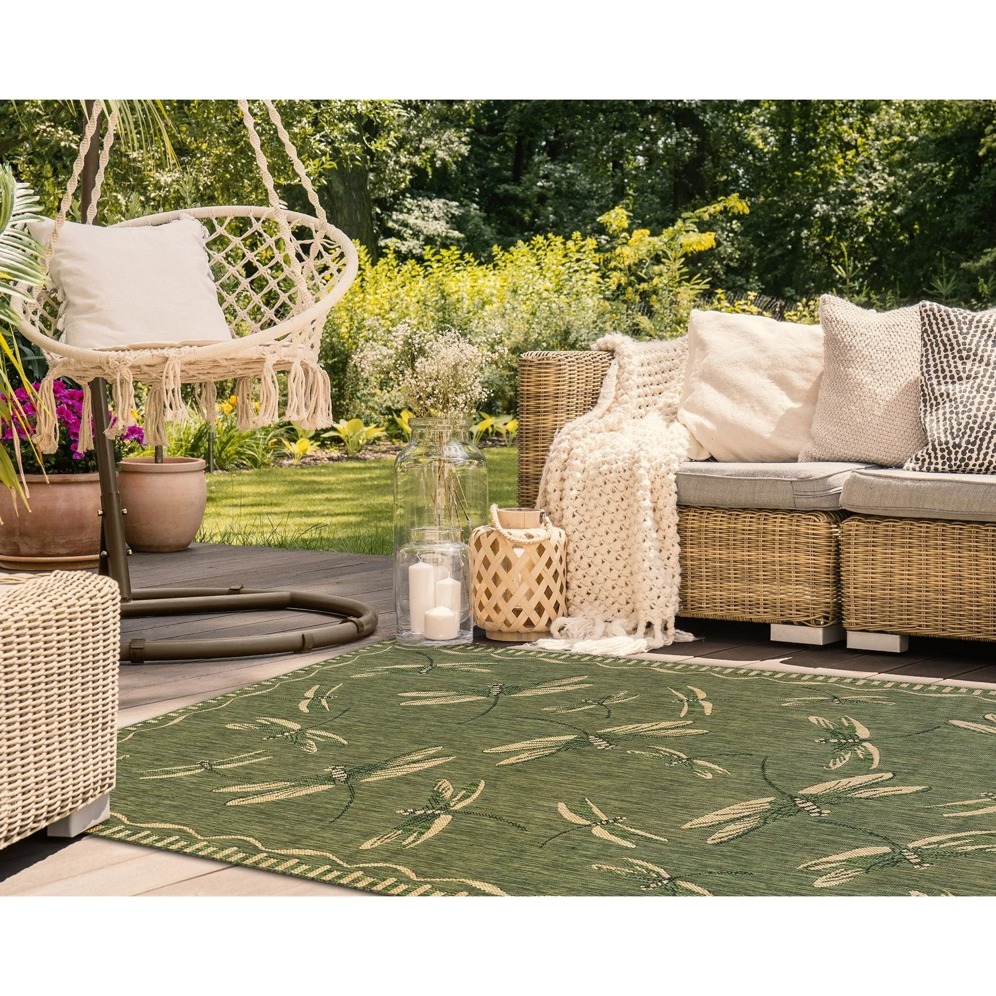 Liora Manne Carmel Dragonfly Indoor/Outdoor Rug