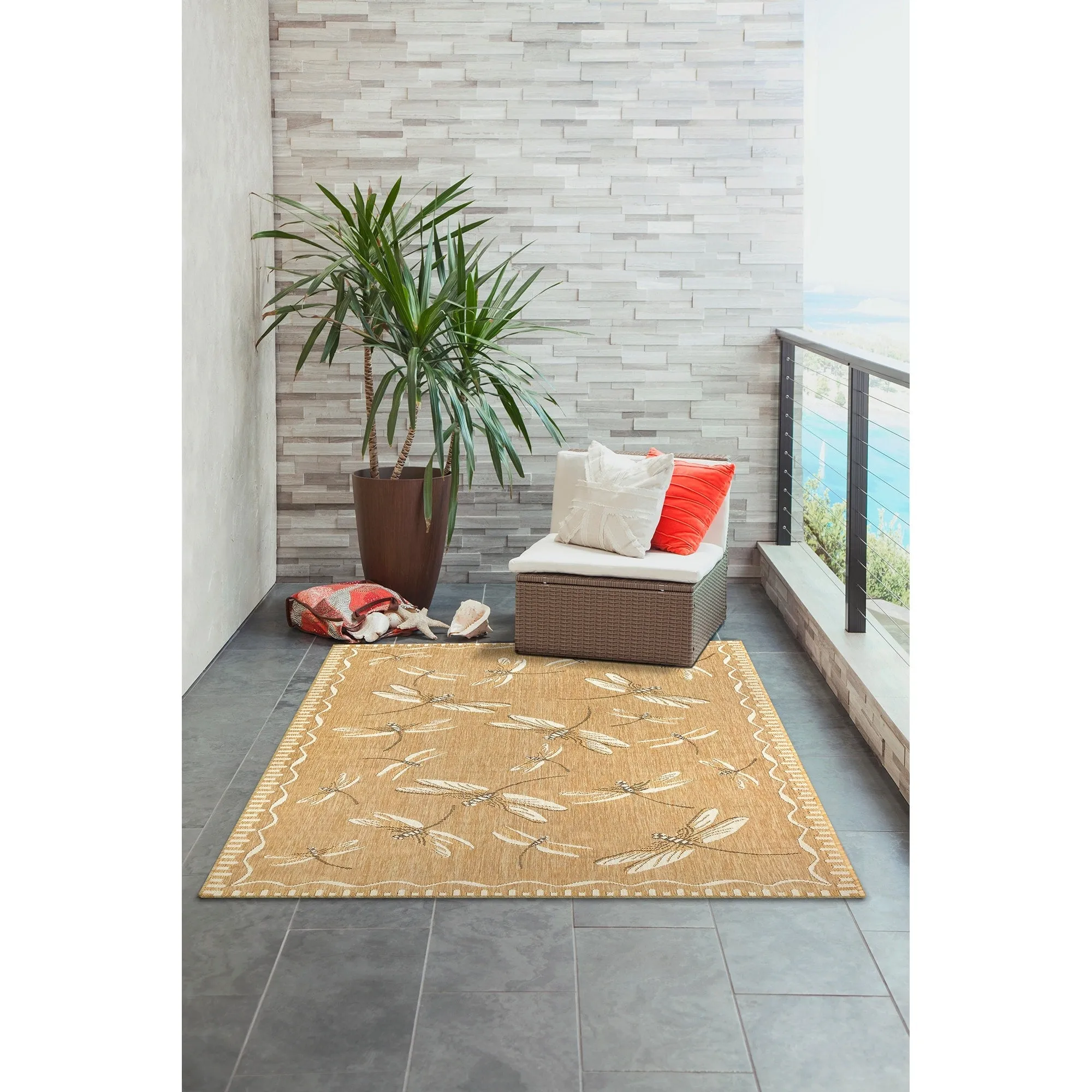 Liora Manne Carmel Dragonfly Indoor/Outdoor Rug