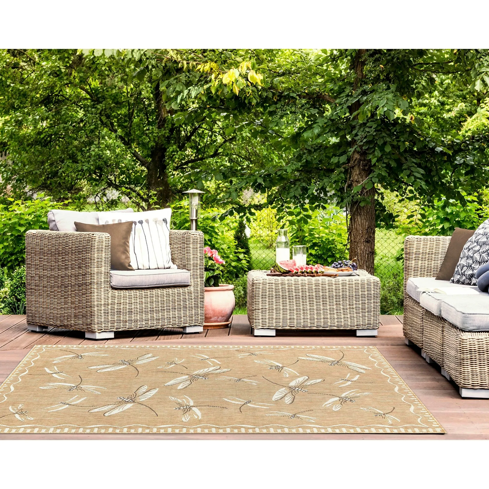 Liora Manne Carmel Dragonfly Indoor/Outdoor Rug