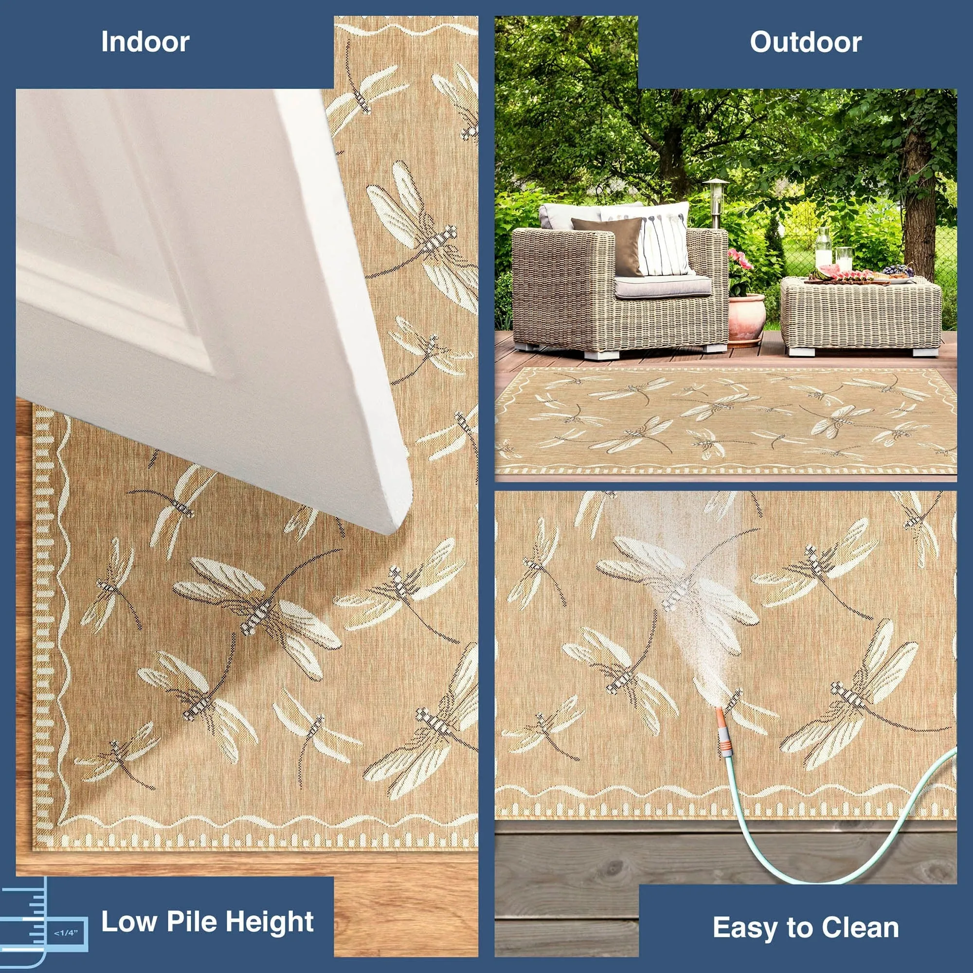 Liora Manne Carmel Dragonfly Indoor/Outdoor Rug
