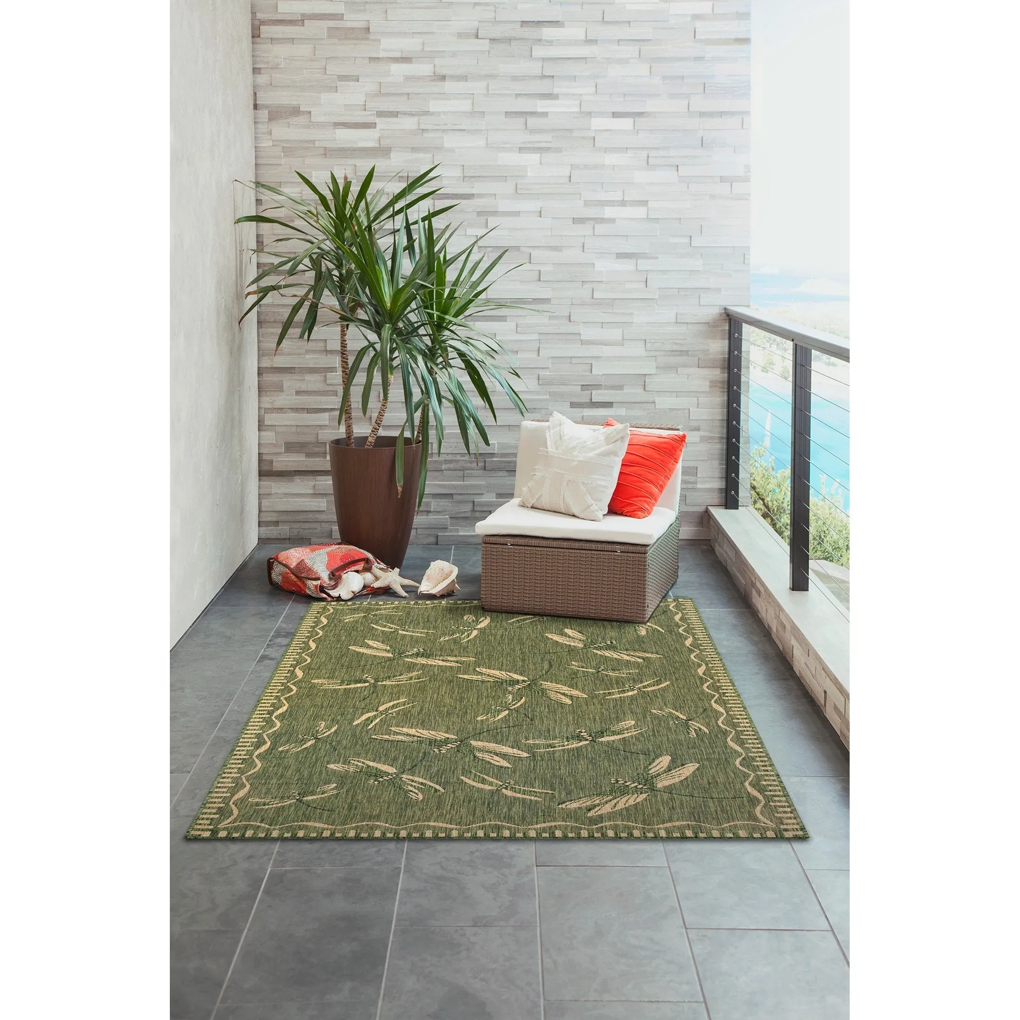Liora Manne Carmel Dragonfly Indoor/Outdoor Rug