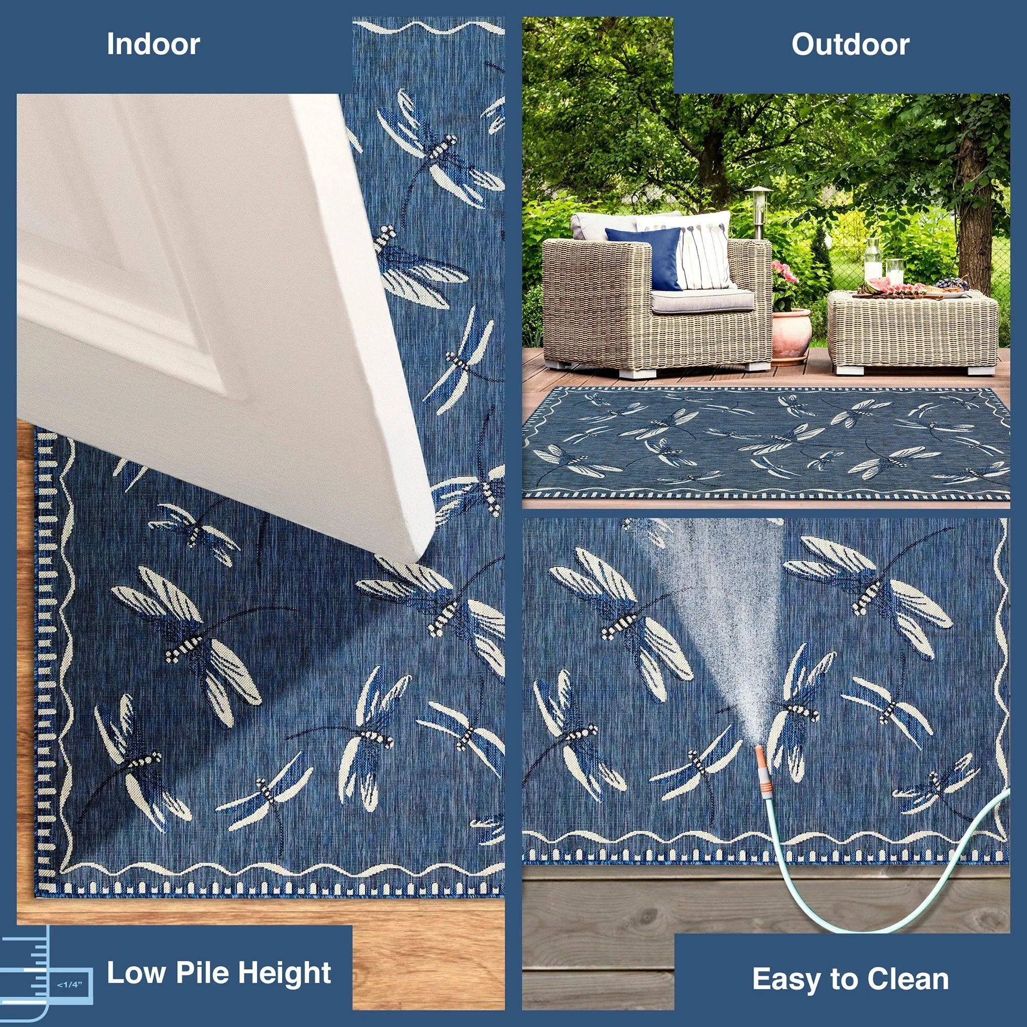 Liora Manne Carmel Dragonfly Indoor/Outdoor Rug