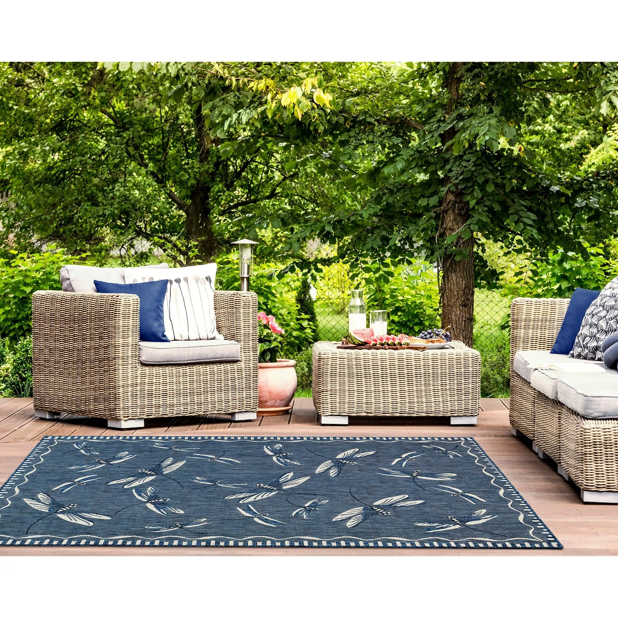 Liora Manne Carmel Dragonfly Indoor/Outdoor Rug