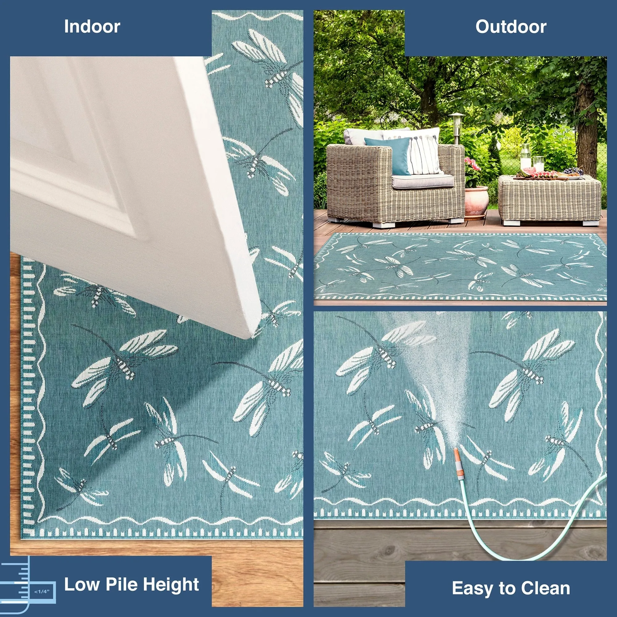 Liora Manne Carmel Dragonfly Indoor/Outdoor Rug