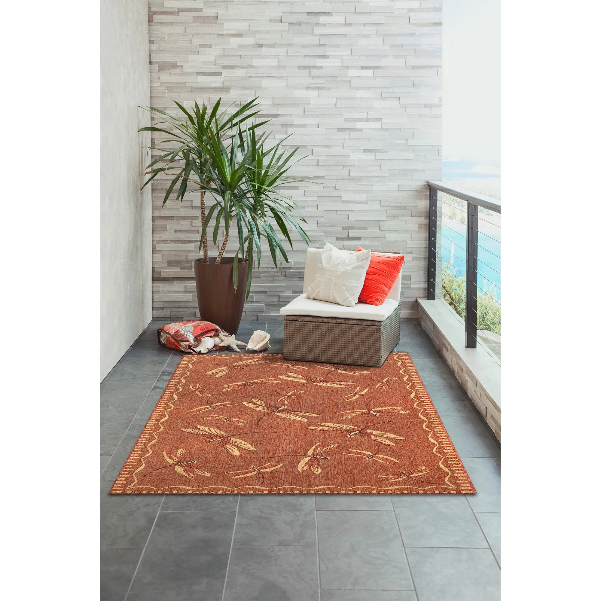 Liora Manne Carmel Dragonfly Indoor/Outdoor Rug