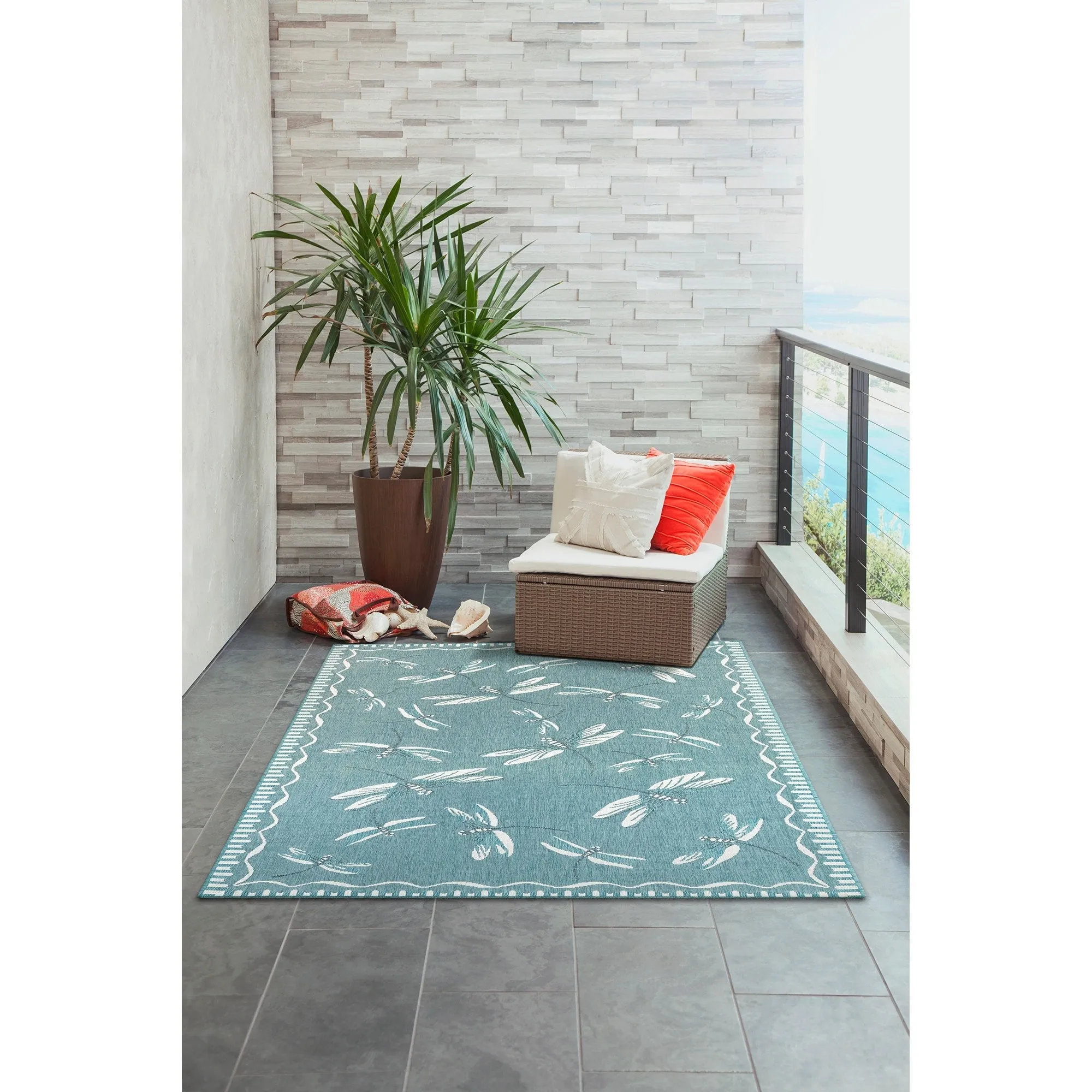 Liora Manne Carmel Dragonfly Indoor/Outdoor Rug