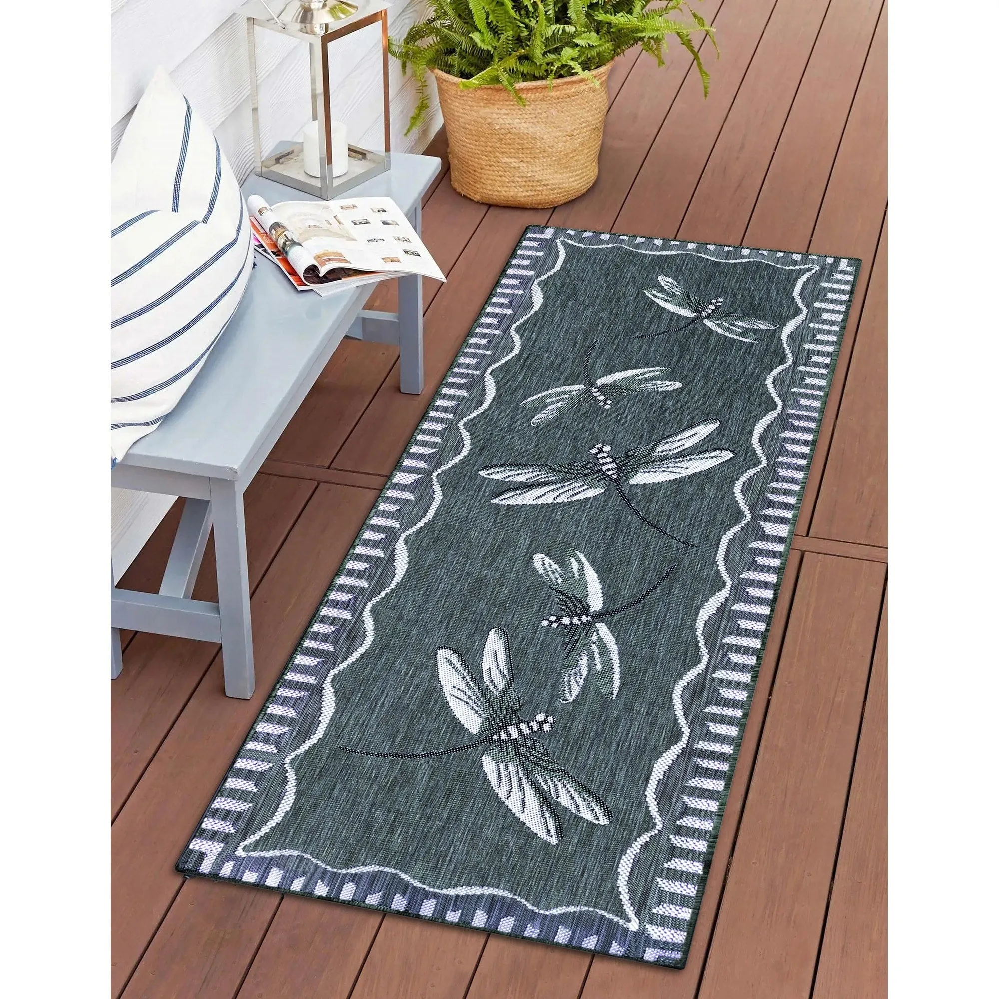 Liora Manne Carmel Dragonfly Indoor/Outdoor Rug