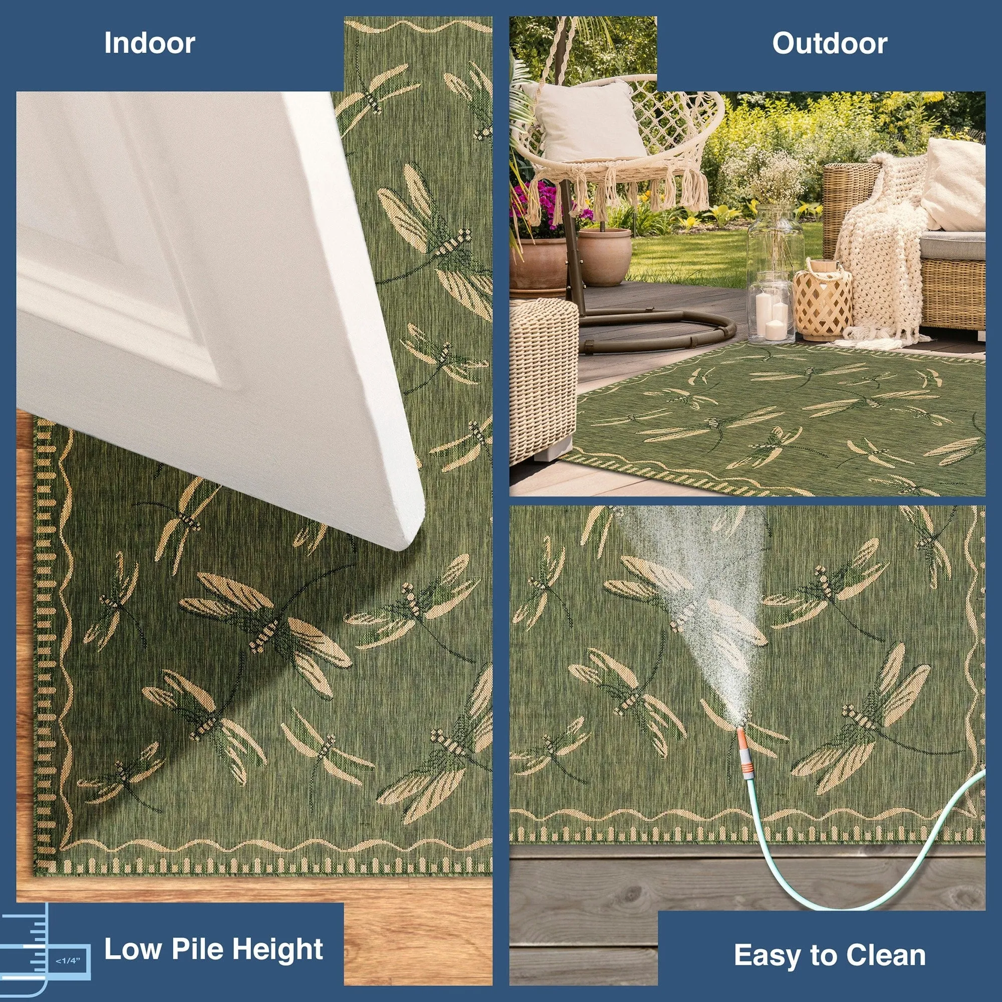 Liora Manne Carmel Dragonfly Indoor/Outdoor Rug