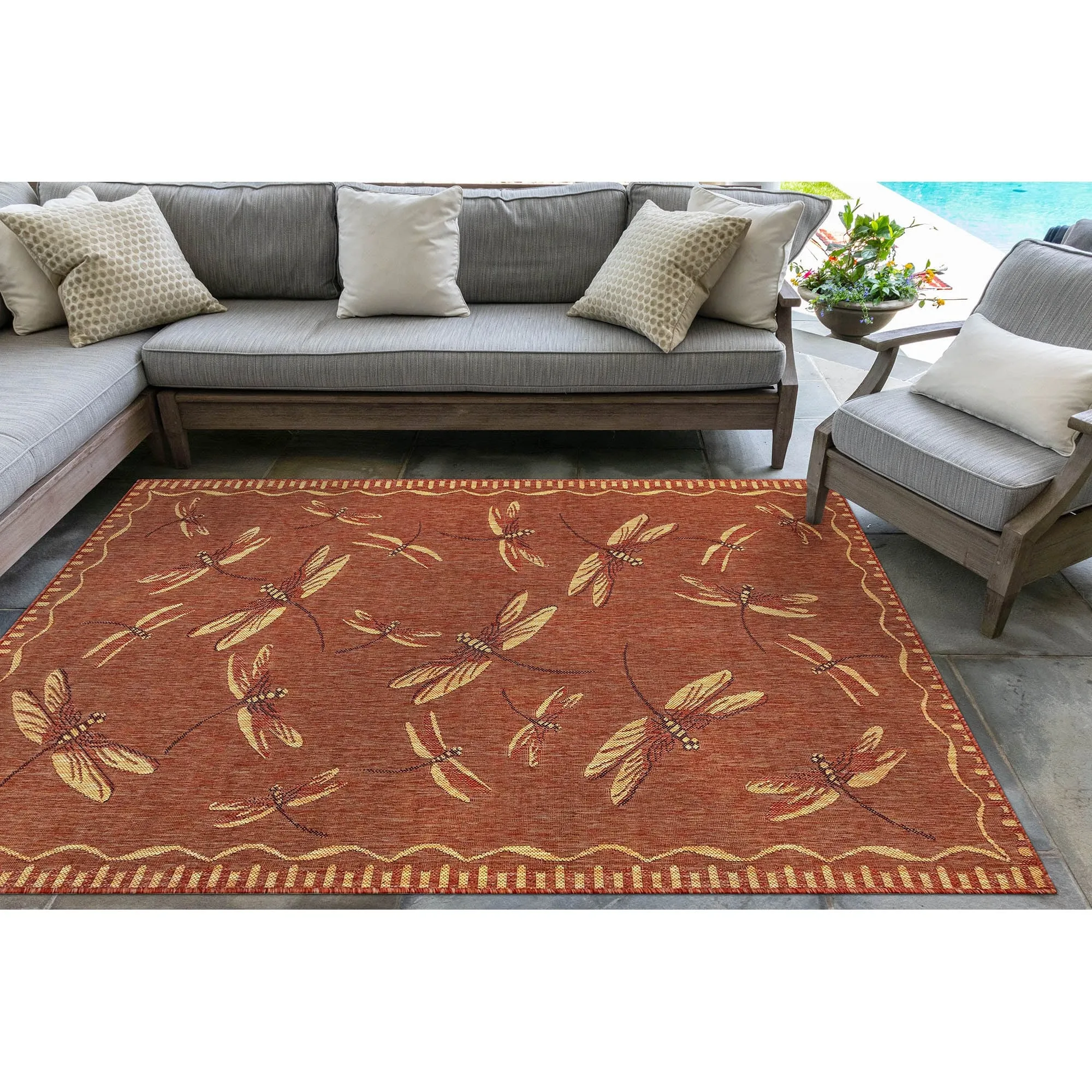 Liora Manne Carmel Dragonfly Indoor/Outdoor Rug