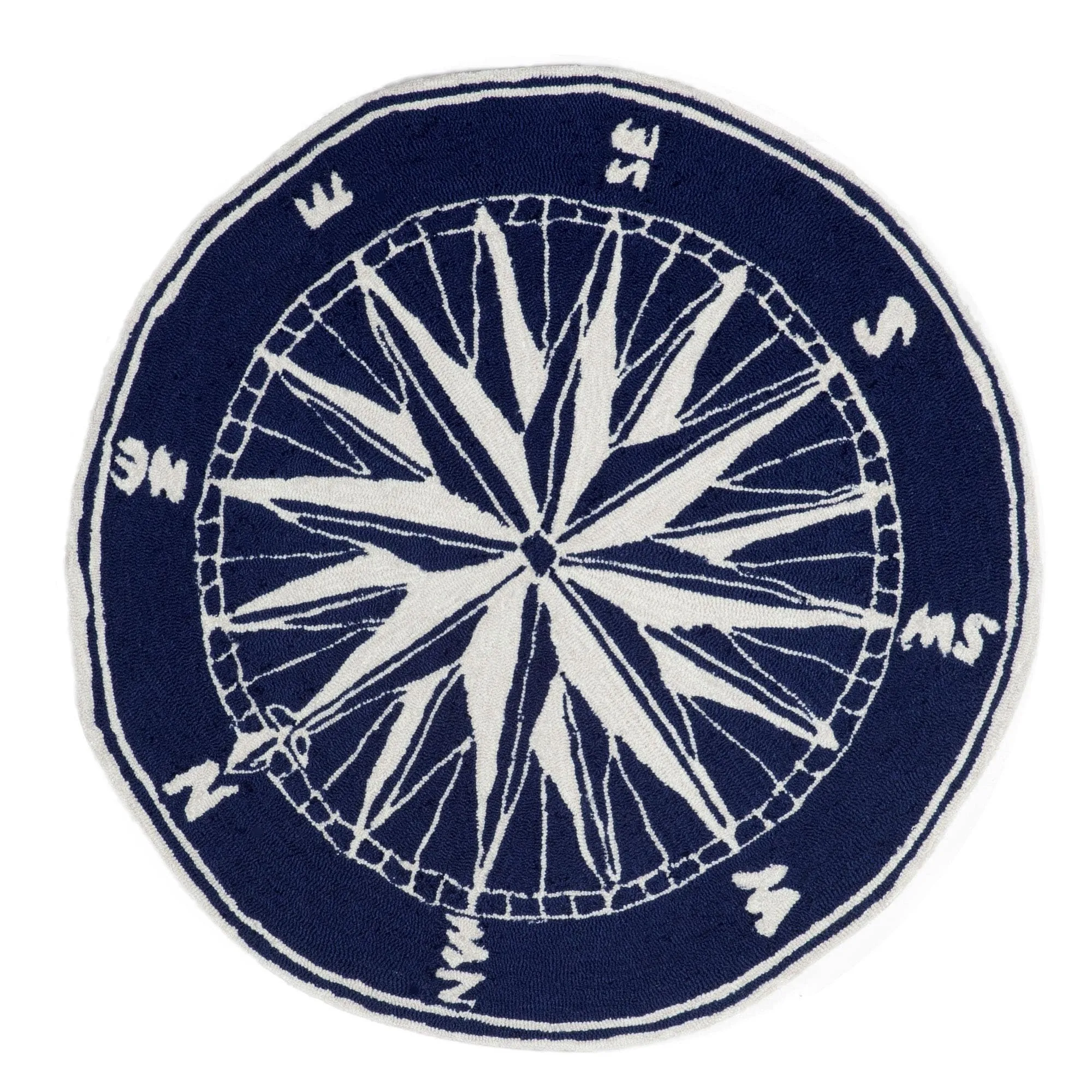 Liora Manne Frontporch Compass Indoor/Outdoor Rug - 3' Round