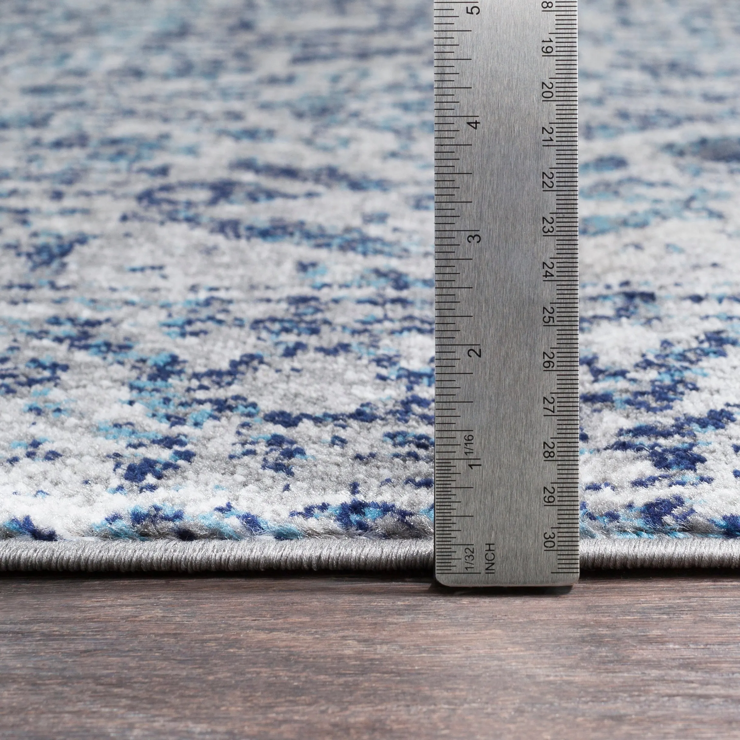 Livabliss Abbas Navy/Gray Vintage Traditional Area Rug
