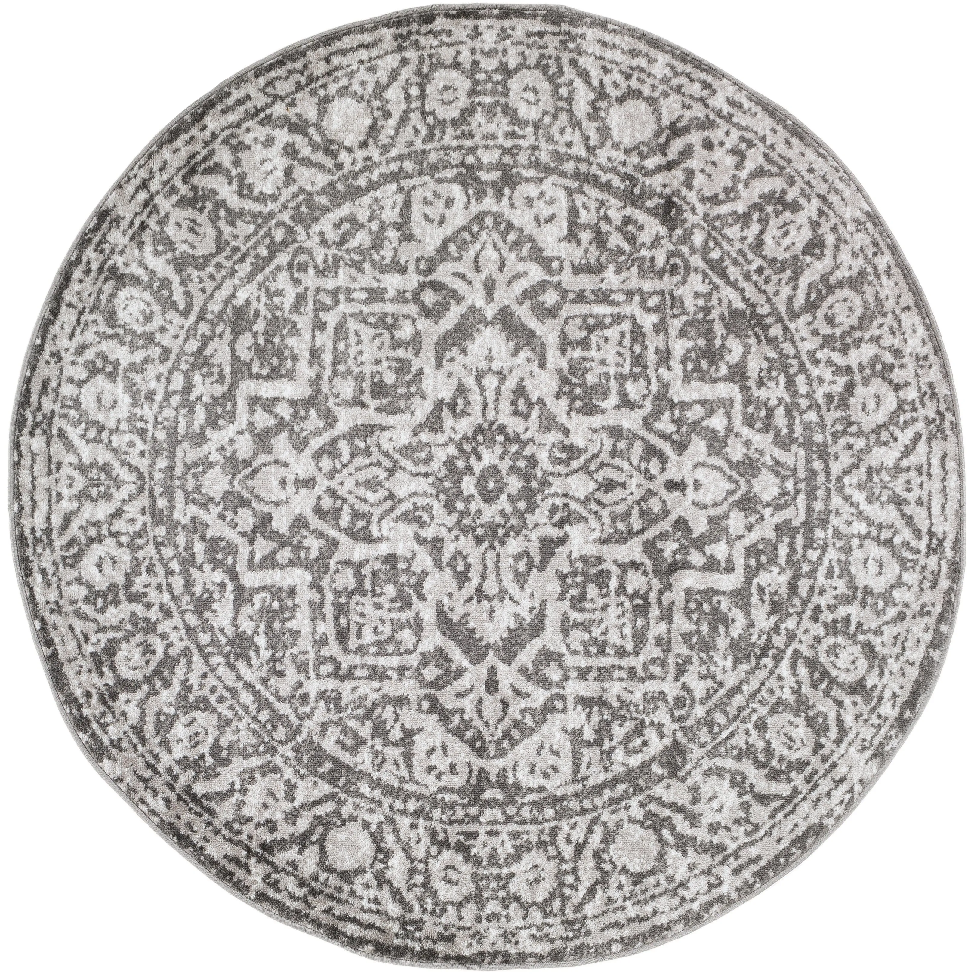 Livabliss Abbas Navy/Gray Vintage Traditional Area Rug