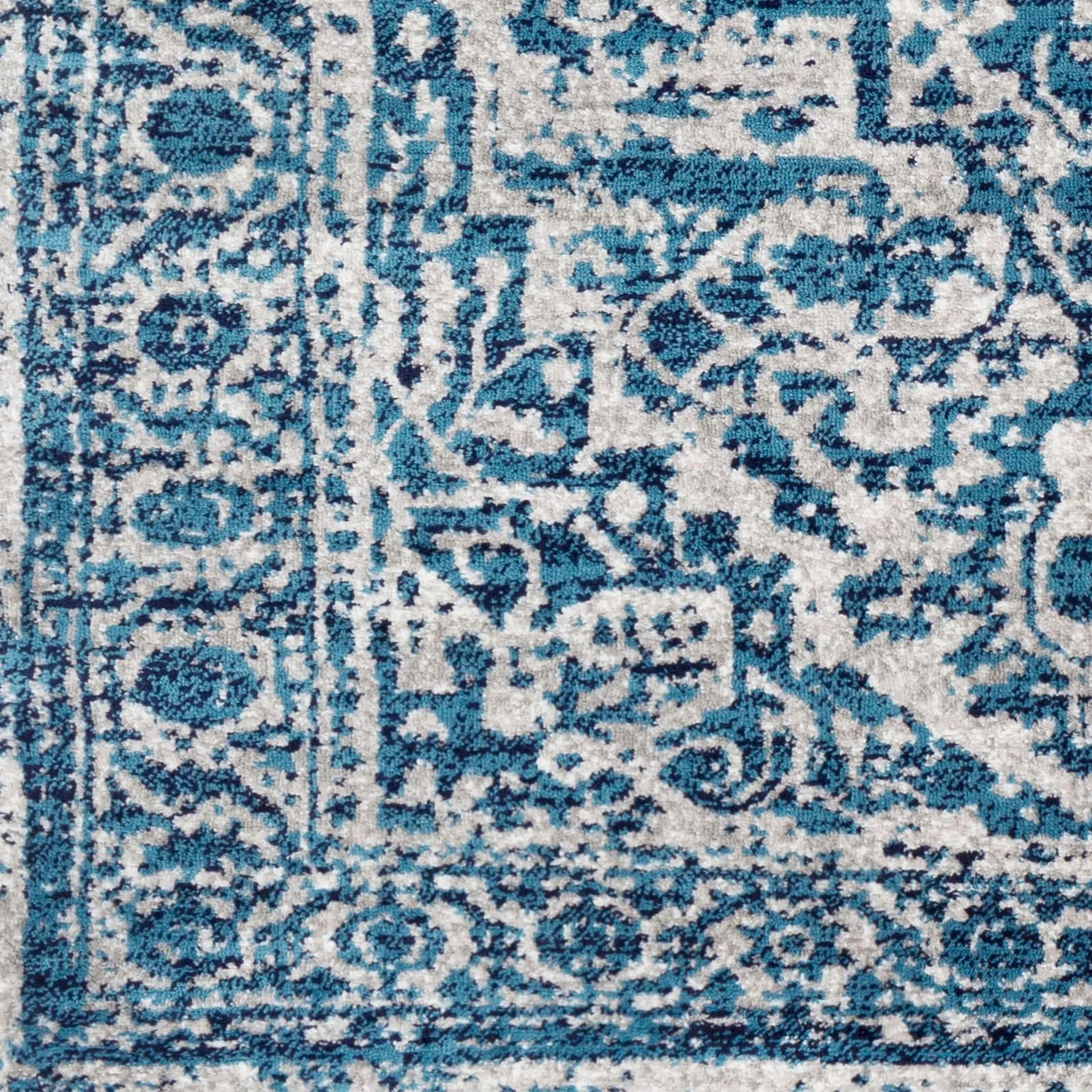 Livabliss Abbas Navy/Gray Vintage Traditional Area Rug