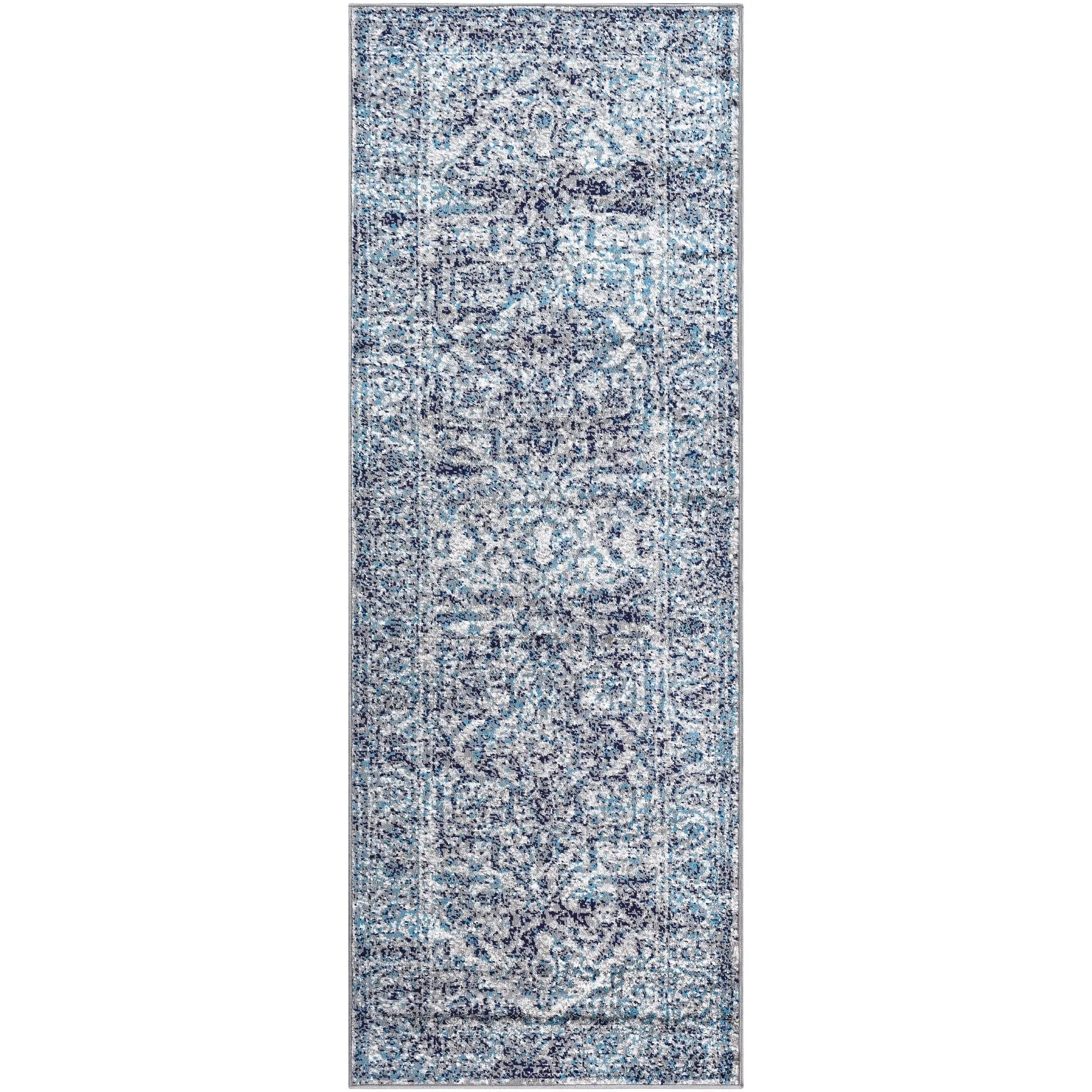 Livabliss Abbas Navy/Gray Vintage Traditional Area Rug