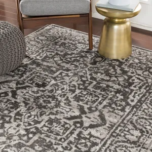 Livabliss Abbas Navy/Gray Vintage Traditional Area Rug