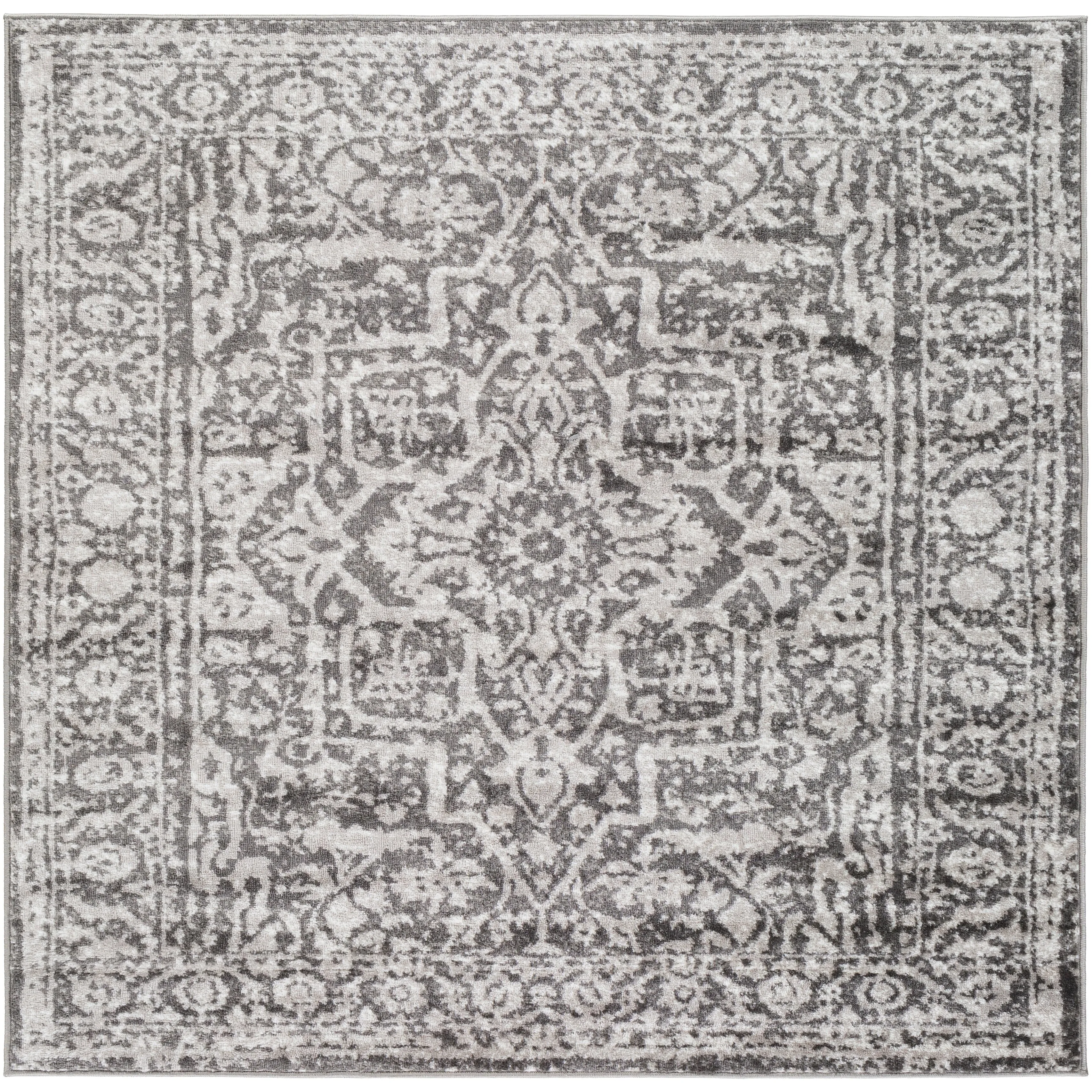 Livabliss Abbas Navy/Gray Vintage Traditional Area Rug