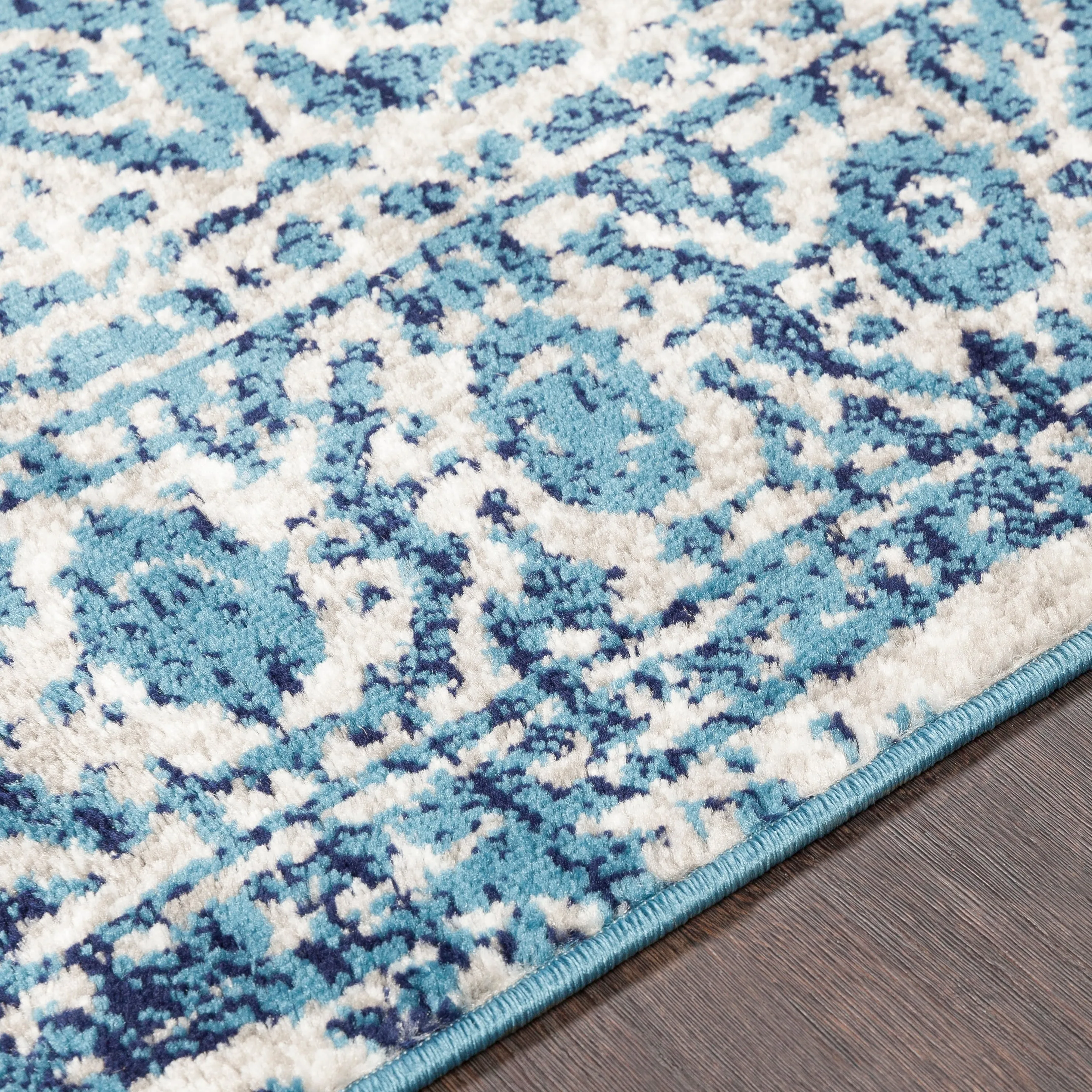 Livabliss Abbas Navy/Gray Vintage Traditional Area Rug