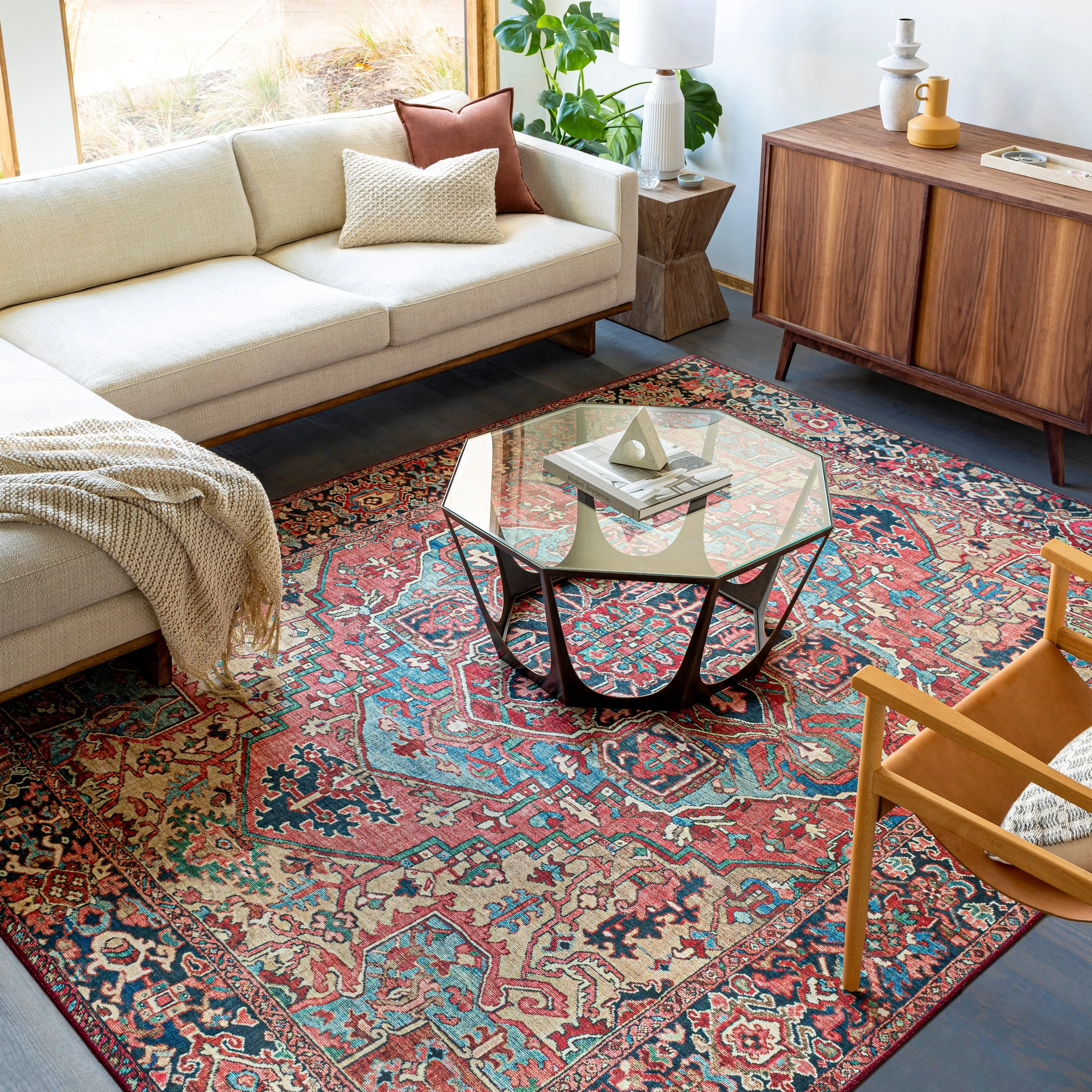 Livabliss Adenia Vintage Medallion Printed Area Rug