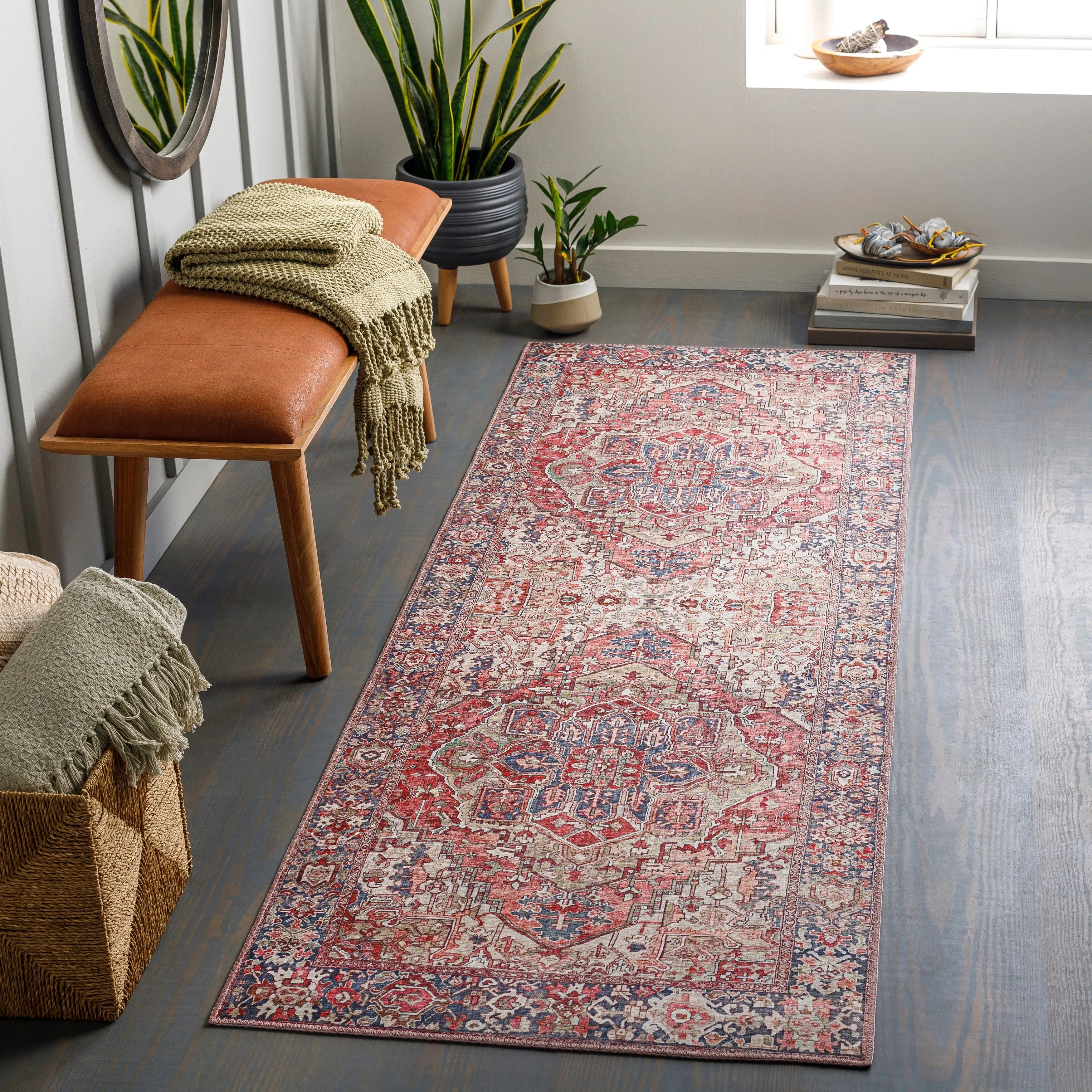 Livabliss Adenia Vintage Medallion Printed Area Rug