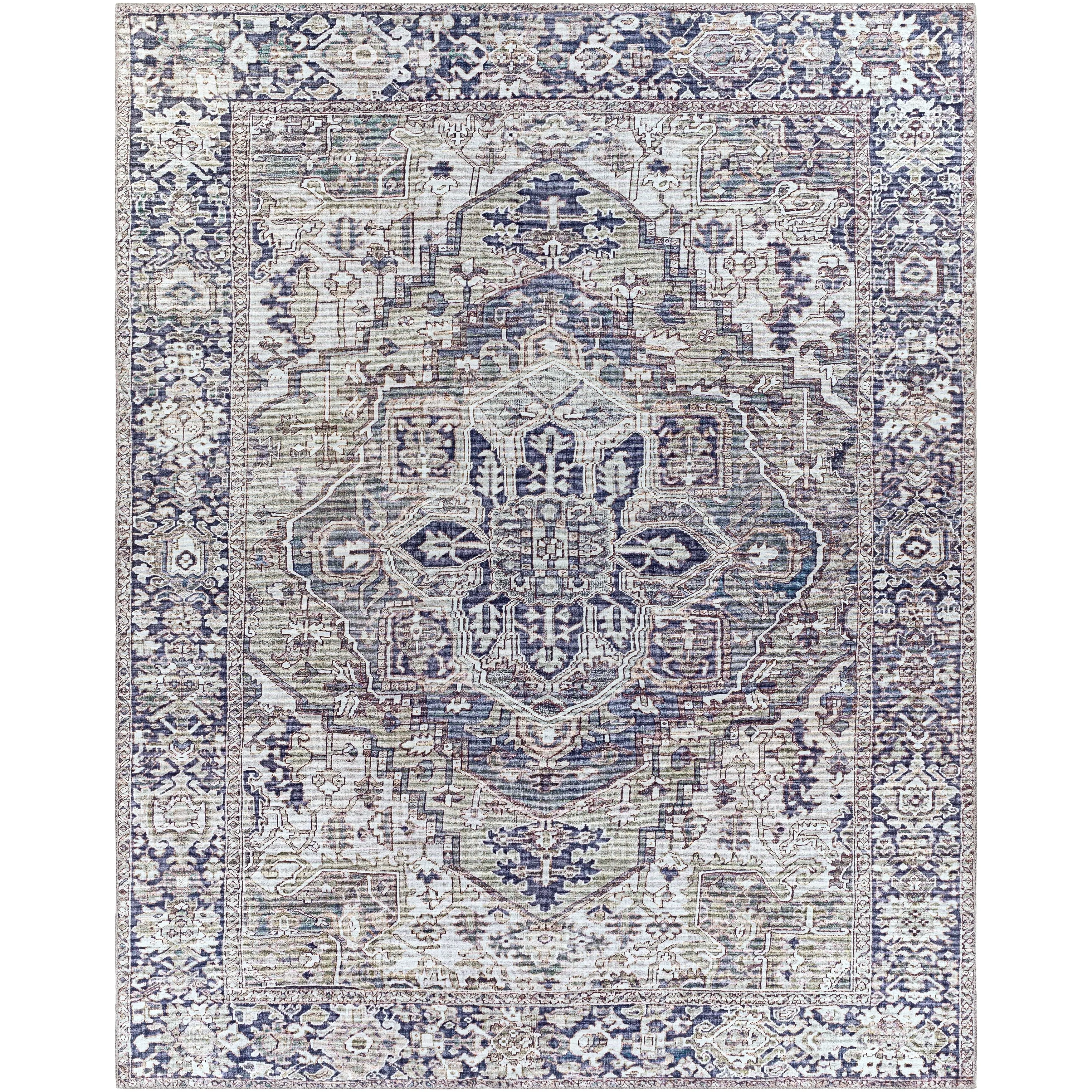 Livabliss Adenia Vintage Medallion Printed Area Rug