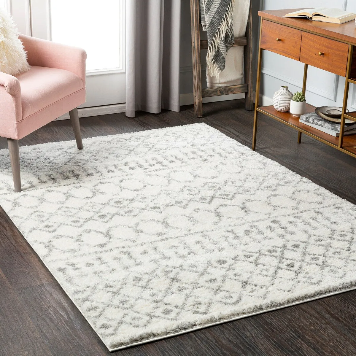 Livabliss Akai Plush Moroccan Stripe Area Rug