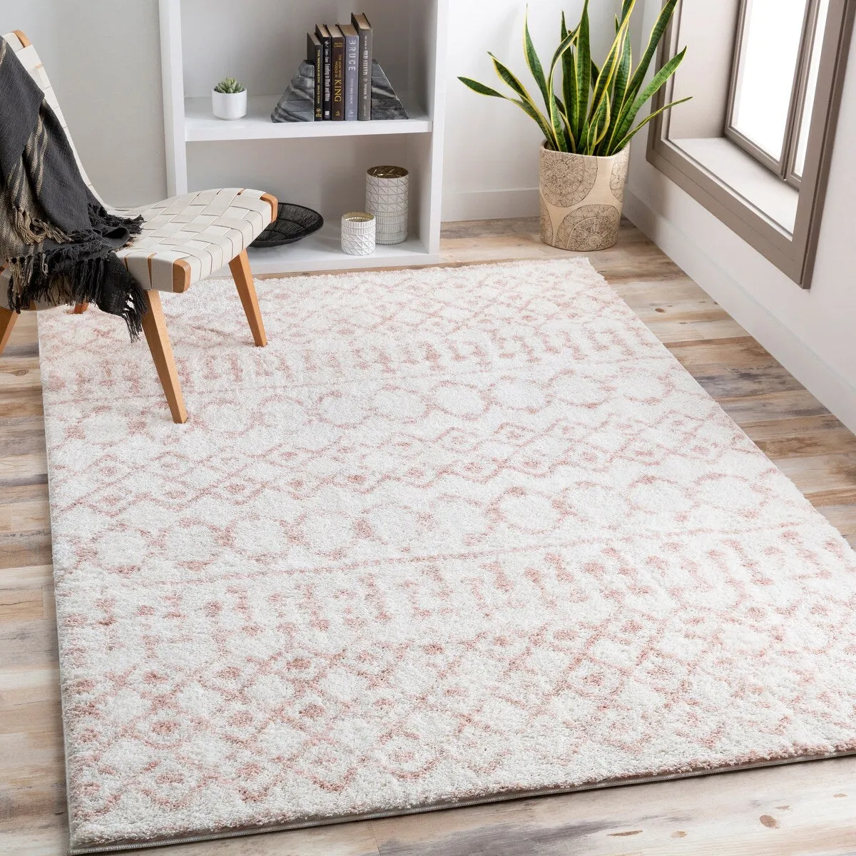 Livabliss Akai Plush Moroccan Stripe Area Rug