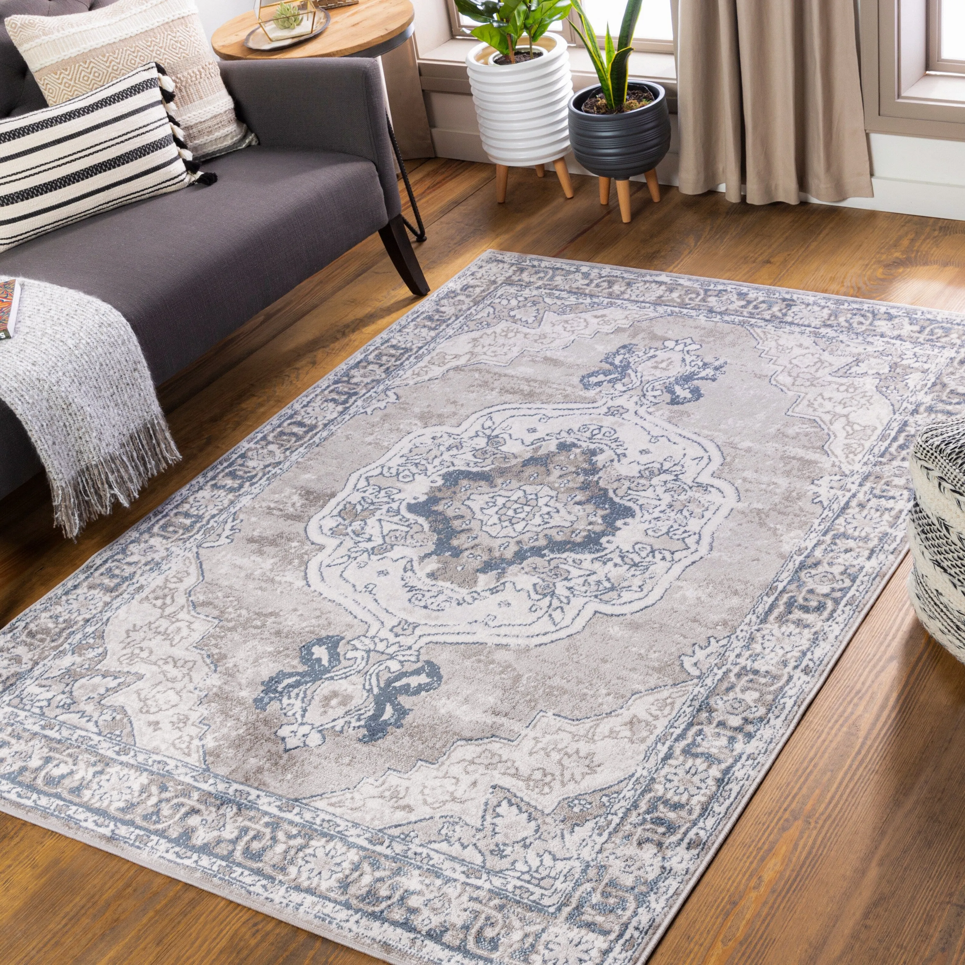 Livabliss Akiva Vintage Medallion Area Rug