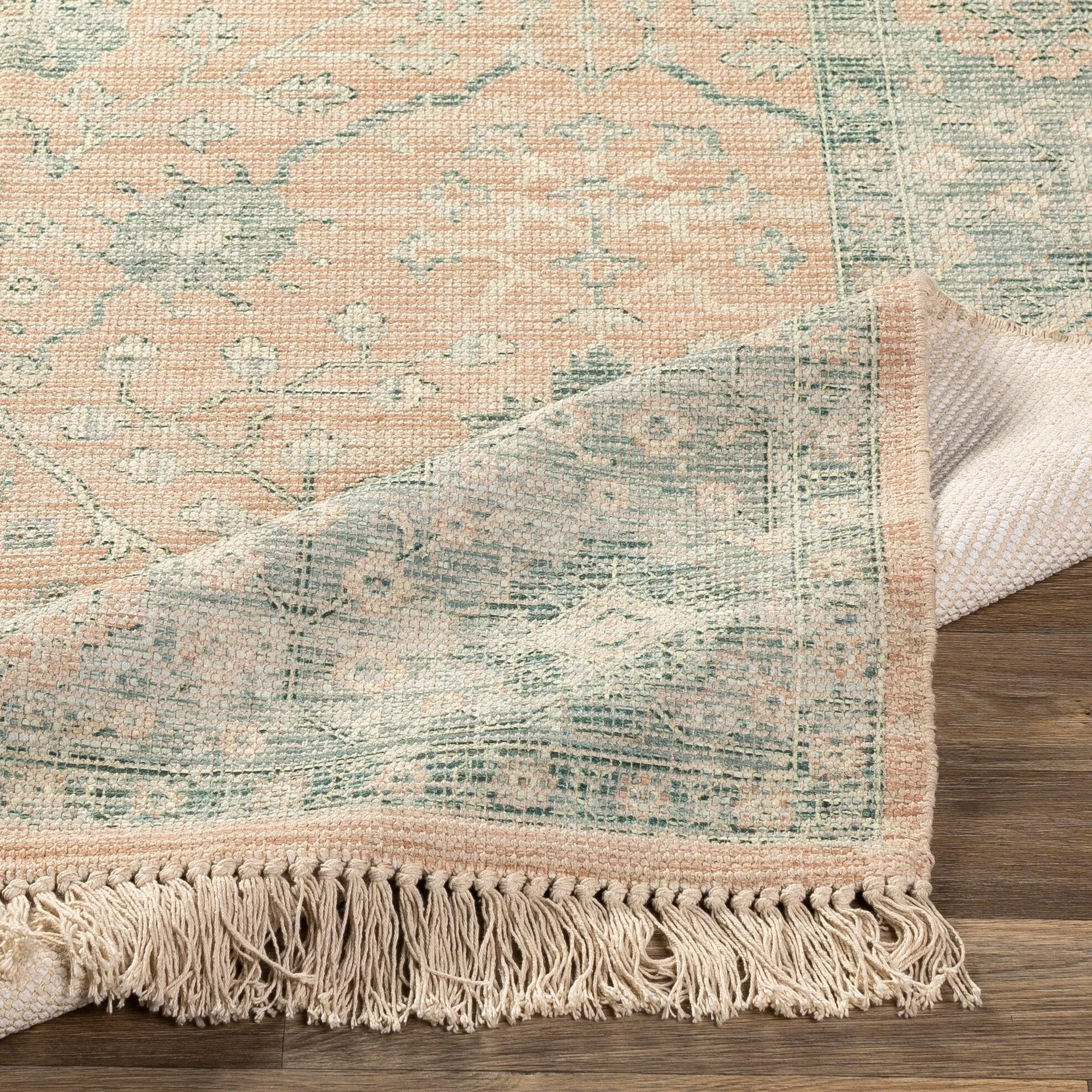 Livabliss Betsy Handmade Persian Floral Cotton Area Rug