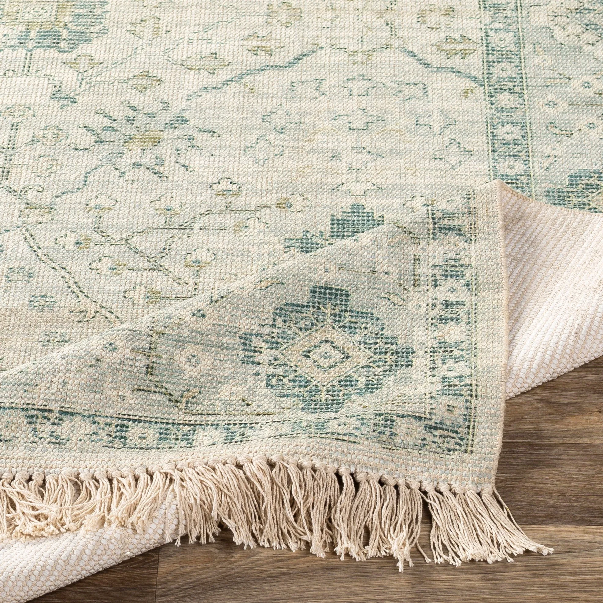 Livabliss Betsy Handmade Persian Floral Cotton Area Rug