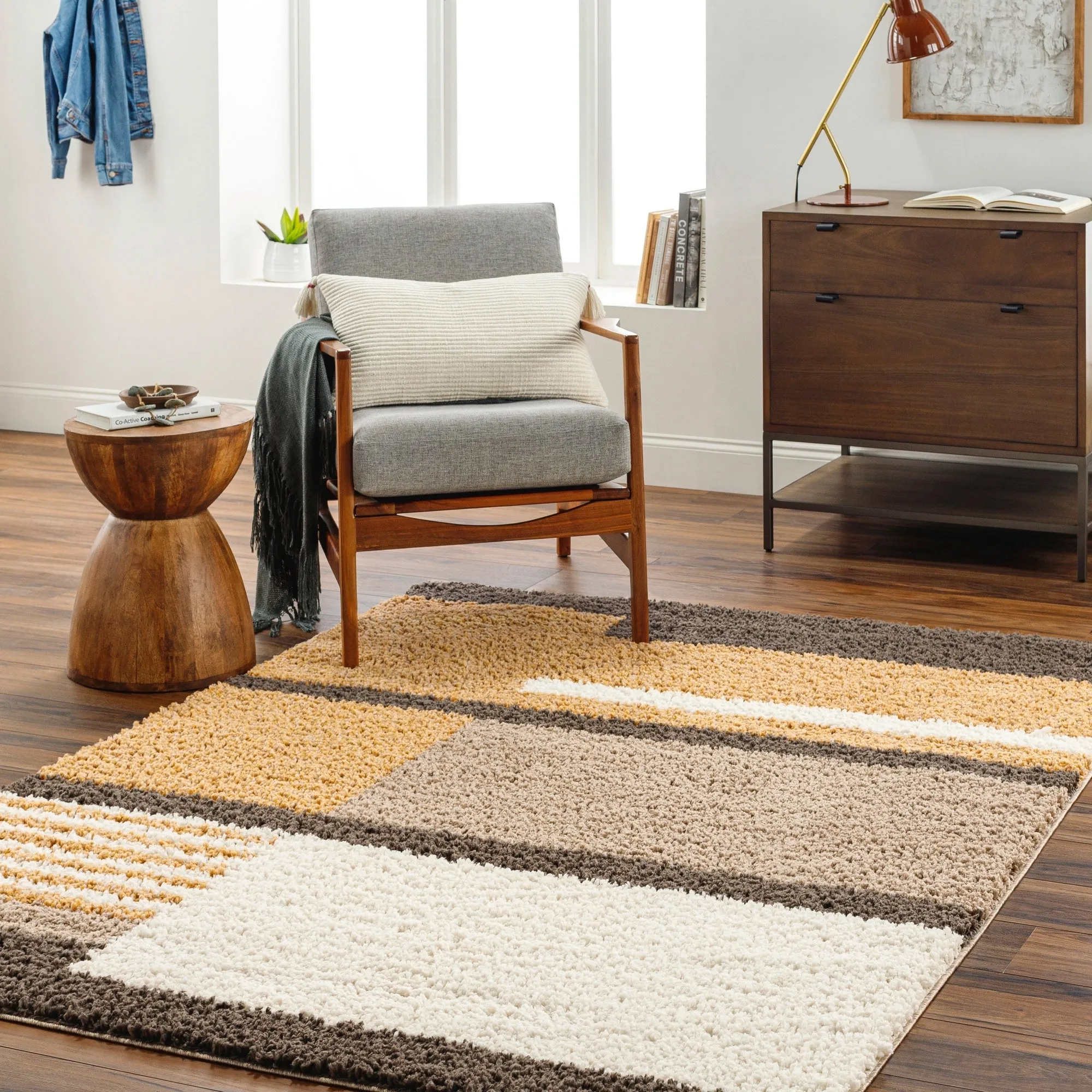 Livabliss Birmingham Mid-Century Mod Plush Area Rug