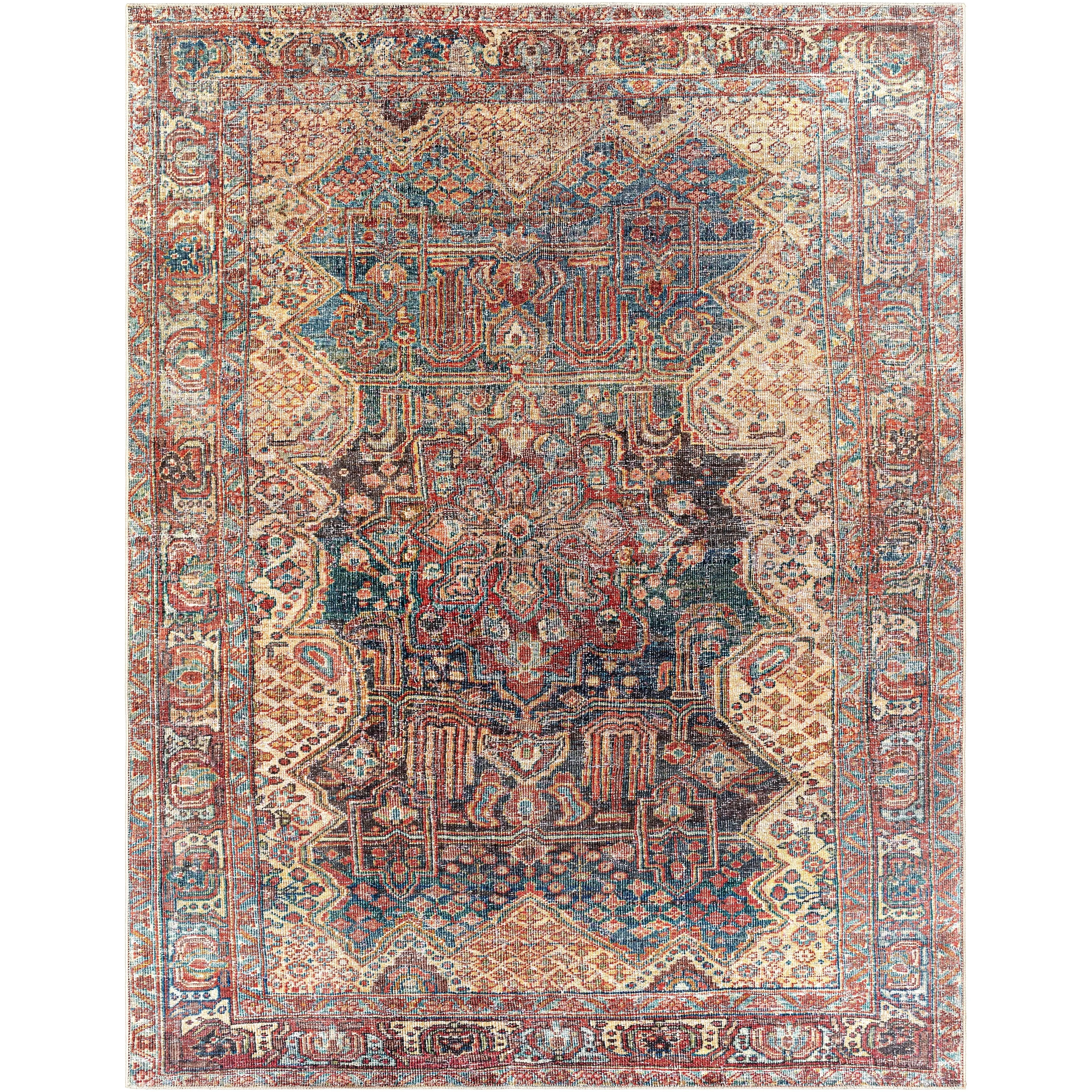 Livabliss Cardozo Vintage Machine Washable Area Rug