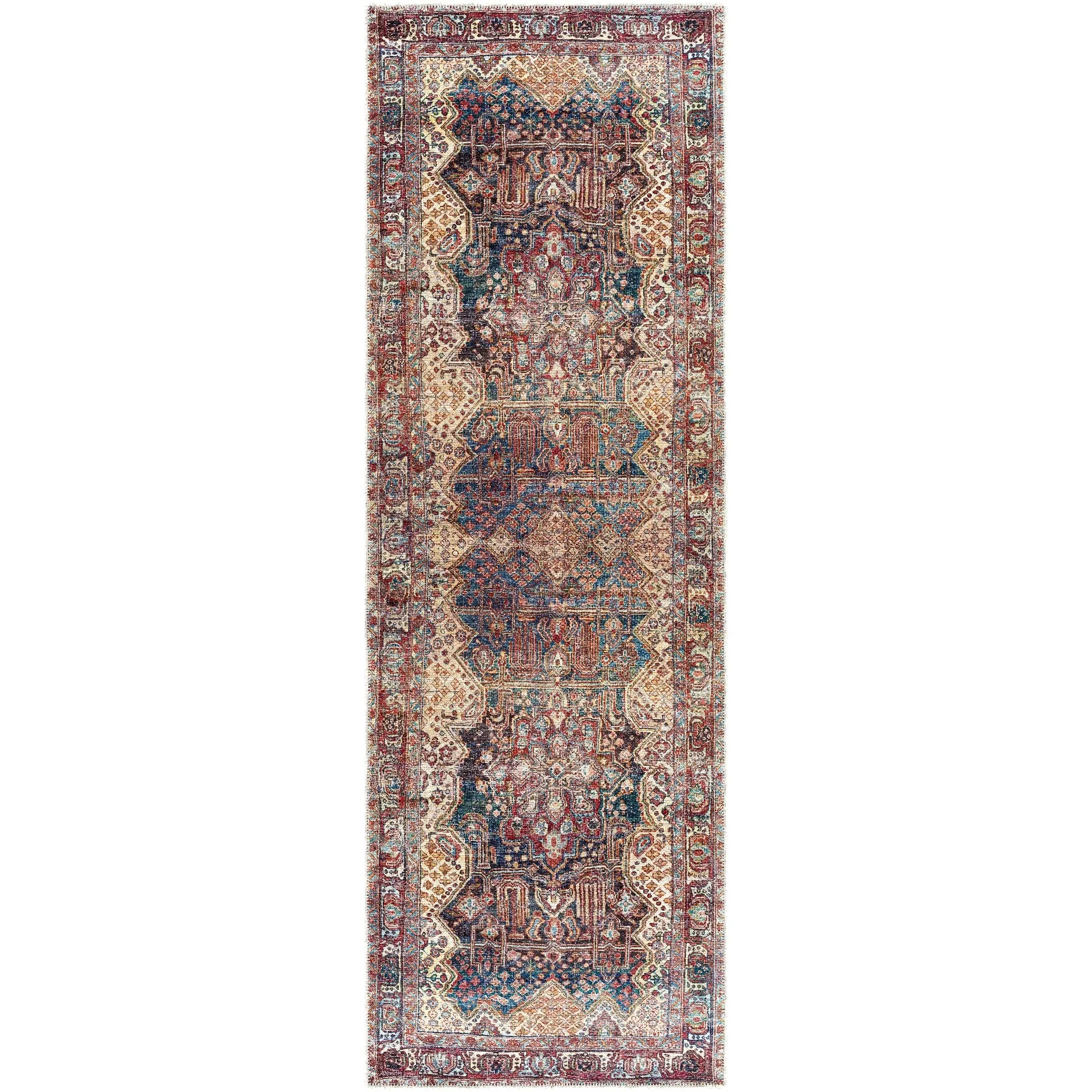 Livabliss Cardozo Vintage Machine Washable Area Rug