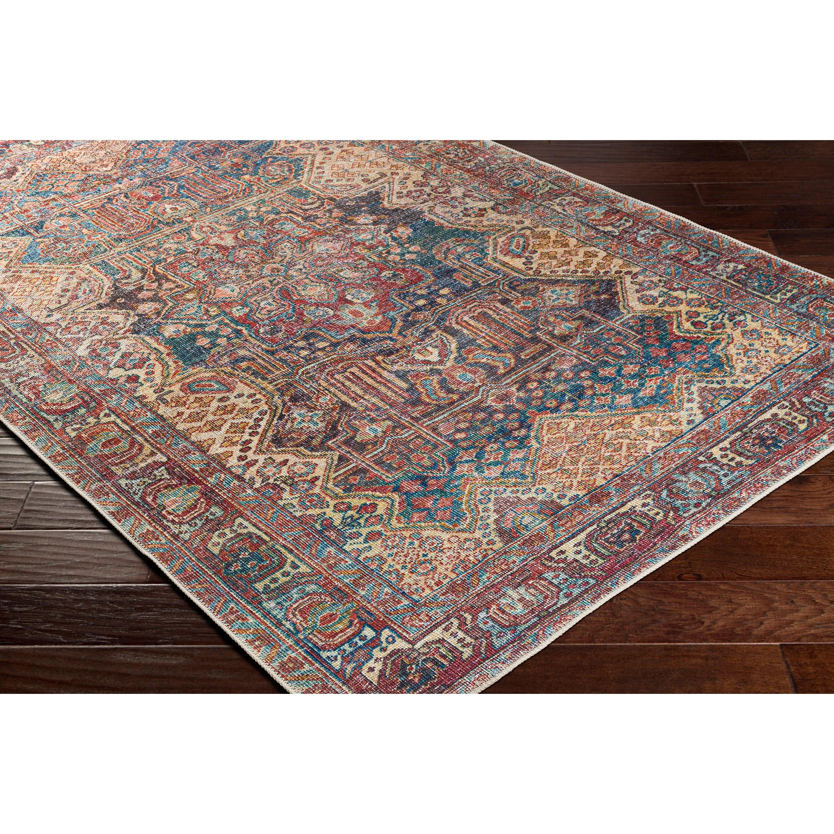 Livabliss Cardozo Vintage Machine Washable Area Rug