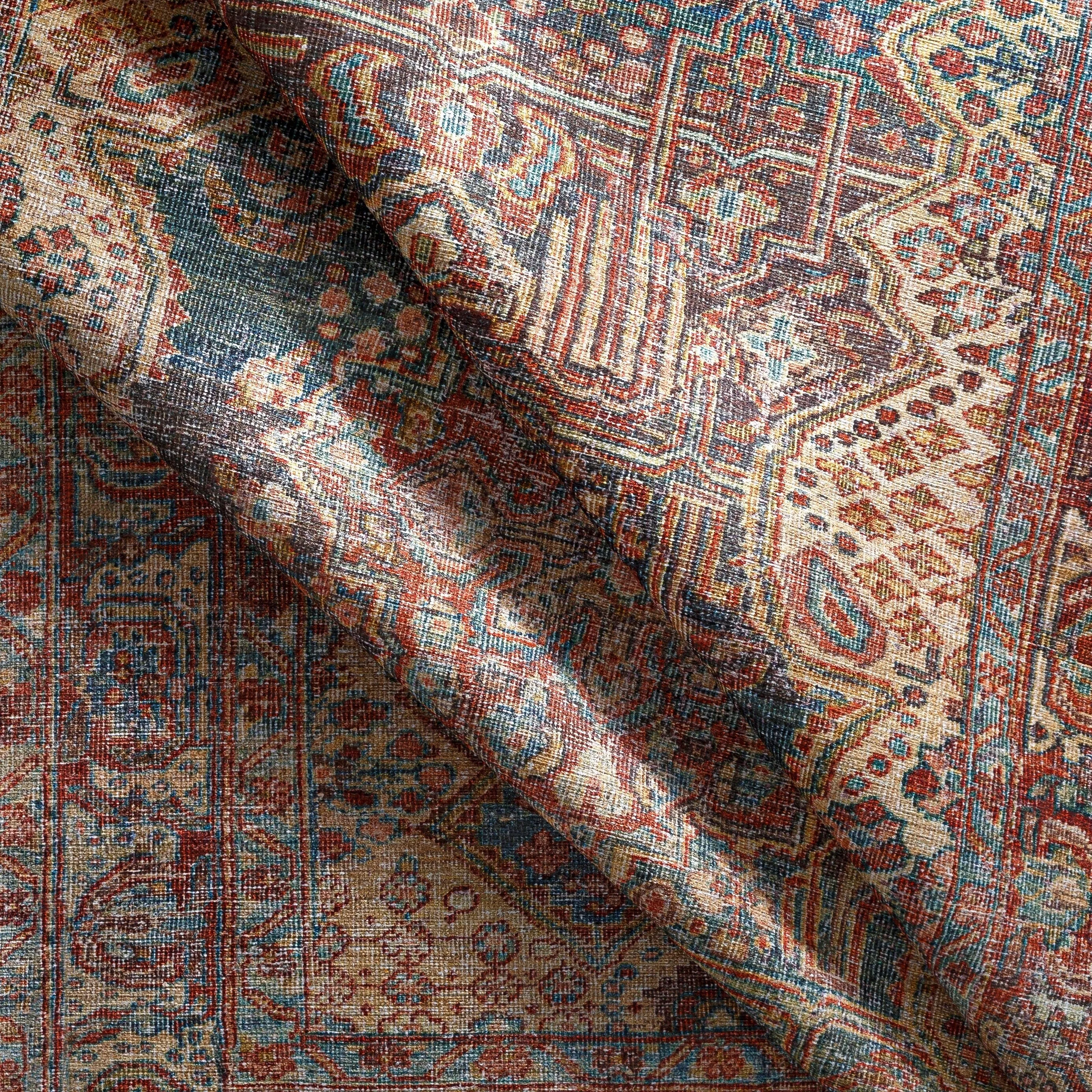 Livabliss Cardozo Vintage Machine Washable Area Rug