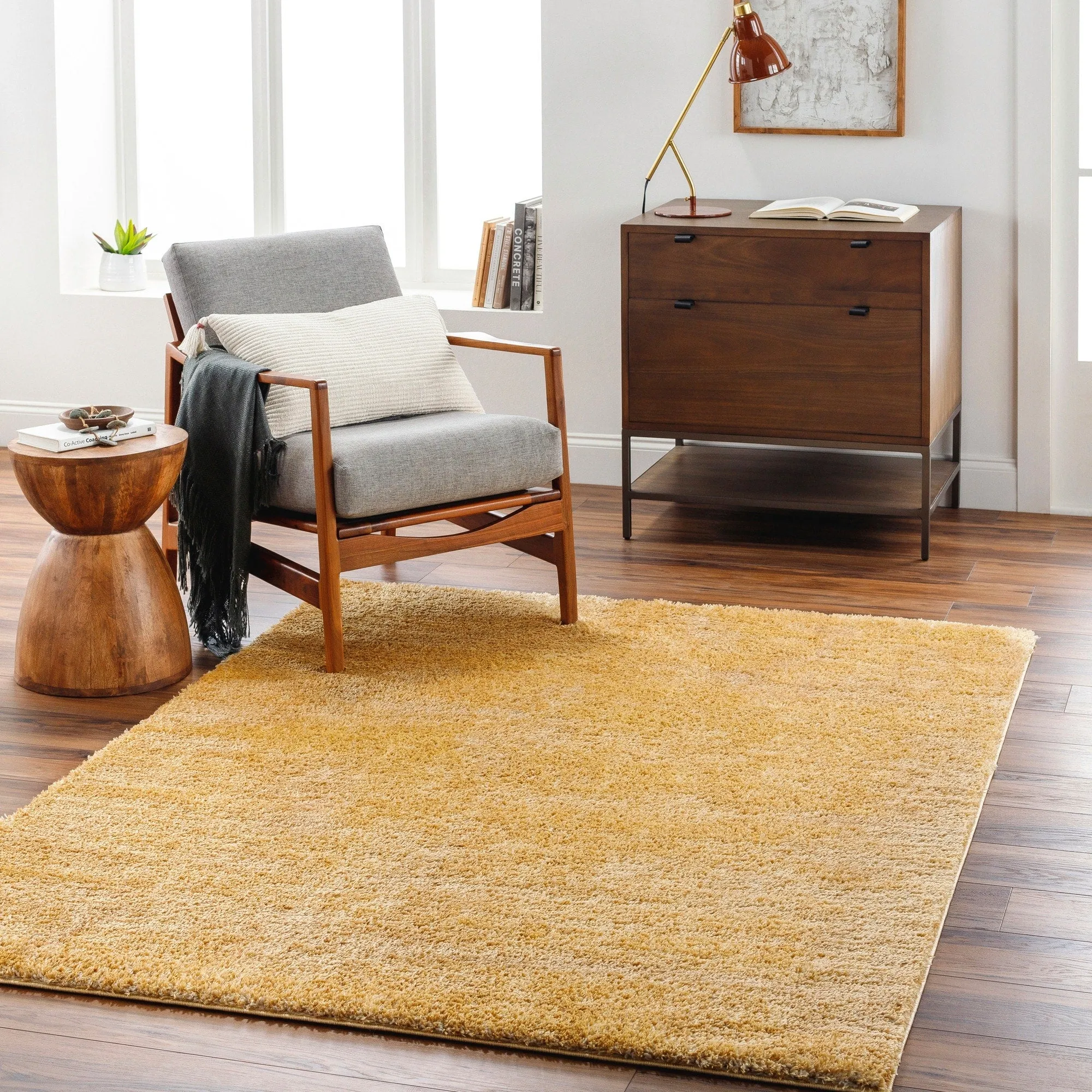 Livabliss Cloudy Vibrant Solid Plush Area Rug