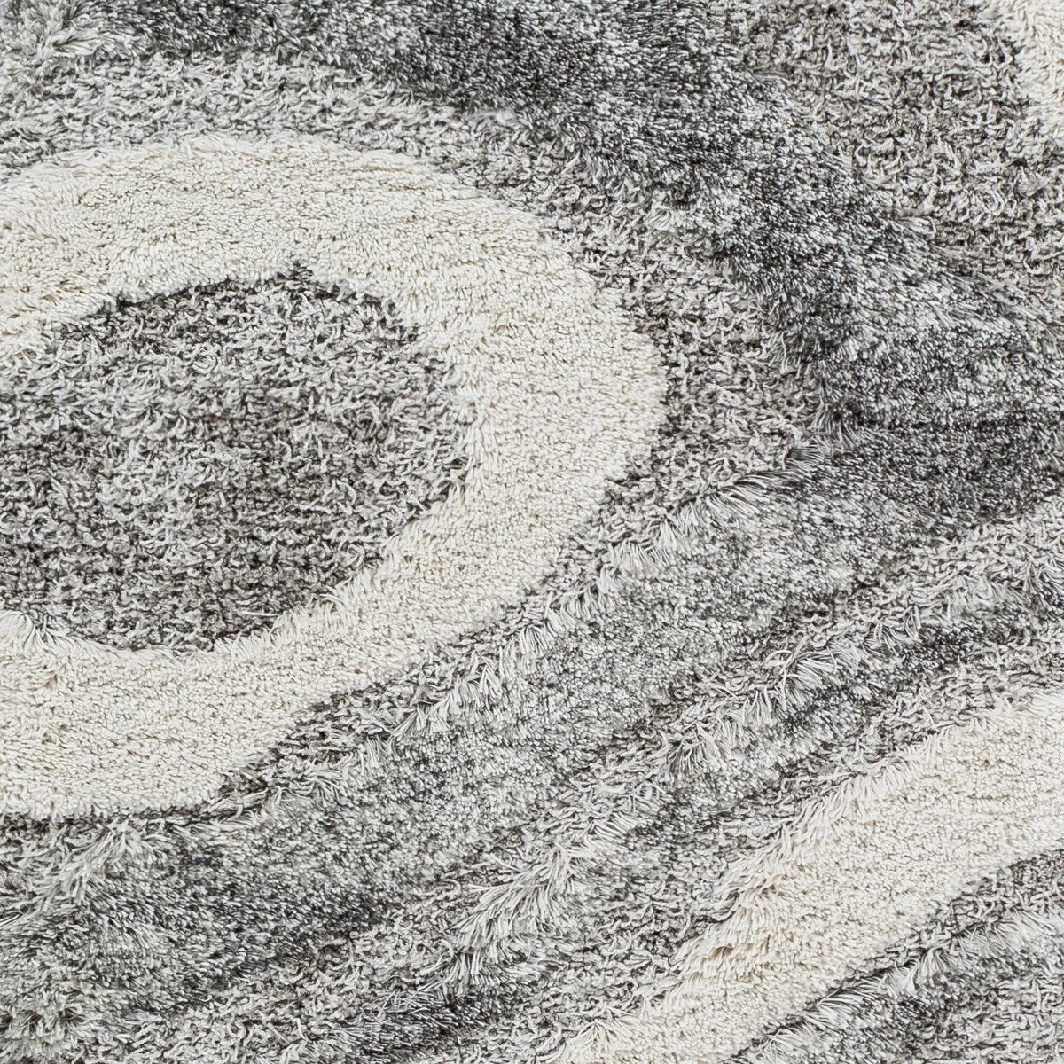 Livabliss Corinne Modern Swirl Plush Shag Area Rug